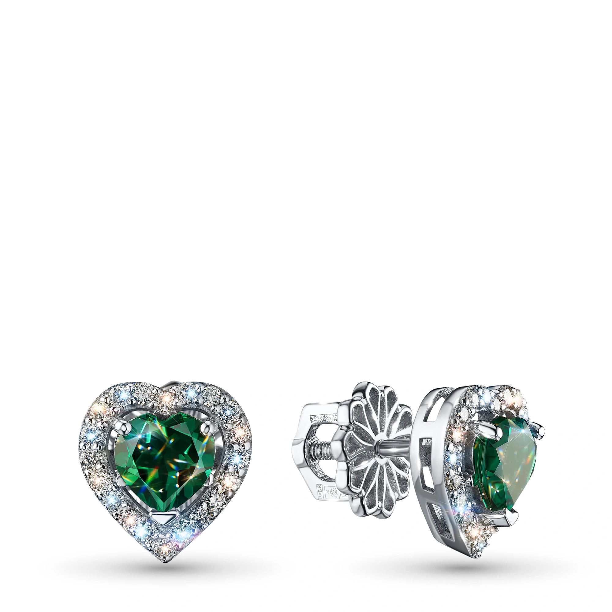 

Пусеты из белого золота с и изумрудами э0967пс09250368_white, э0967пс09250368_white