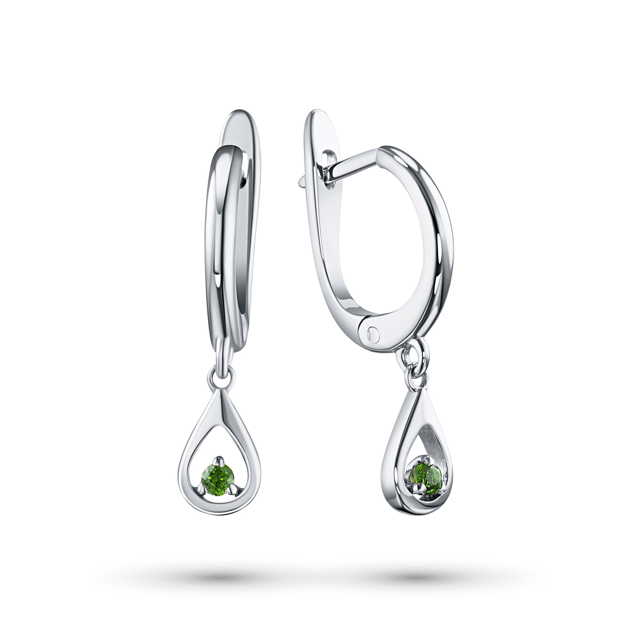 

Серьги из серебра с хромдиопсидами э0605сг03152300, э0605сг03152300