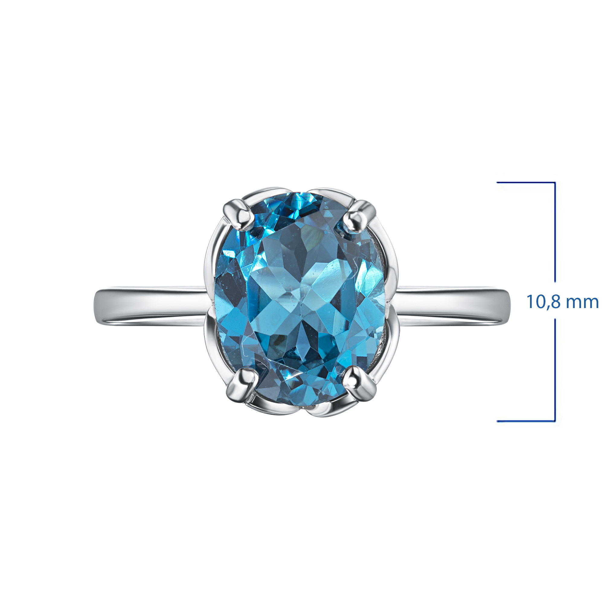 

Кольцо из серебра с топазом э0609кц04220405, э0609кц04220405