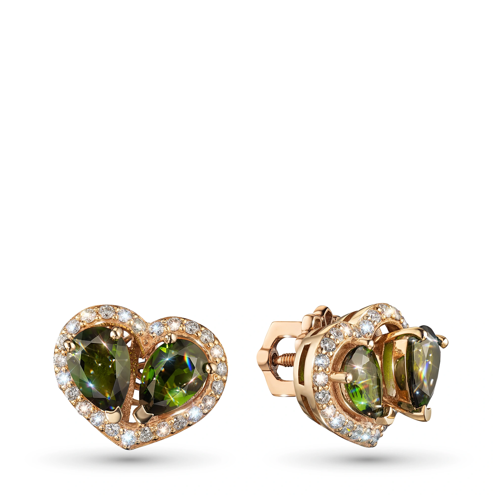 

Пусеты из красного золота с и хромдиопсидами э0254пс10250356_white, э0254пс10250356_white