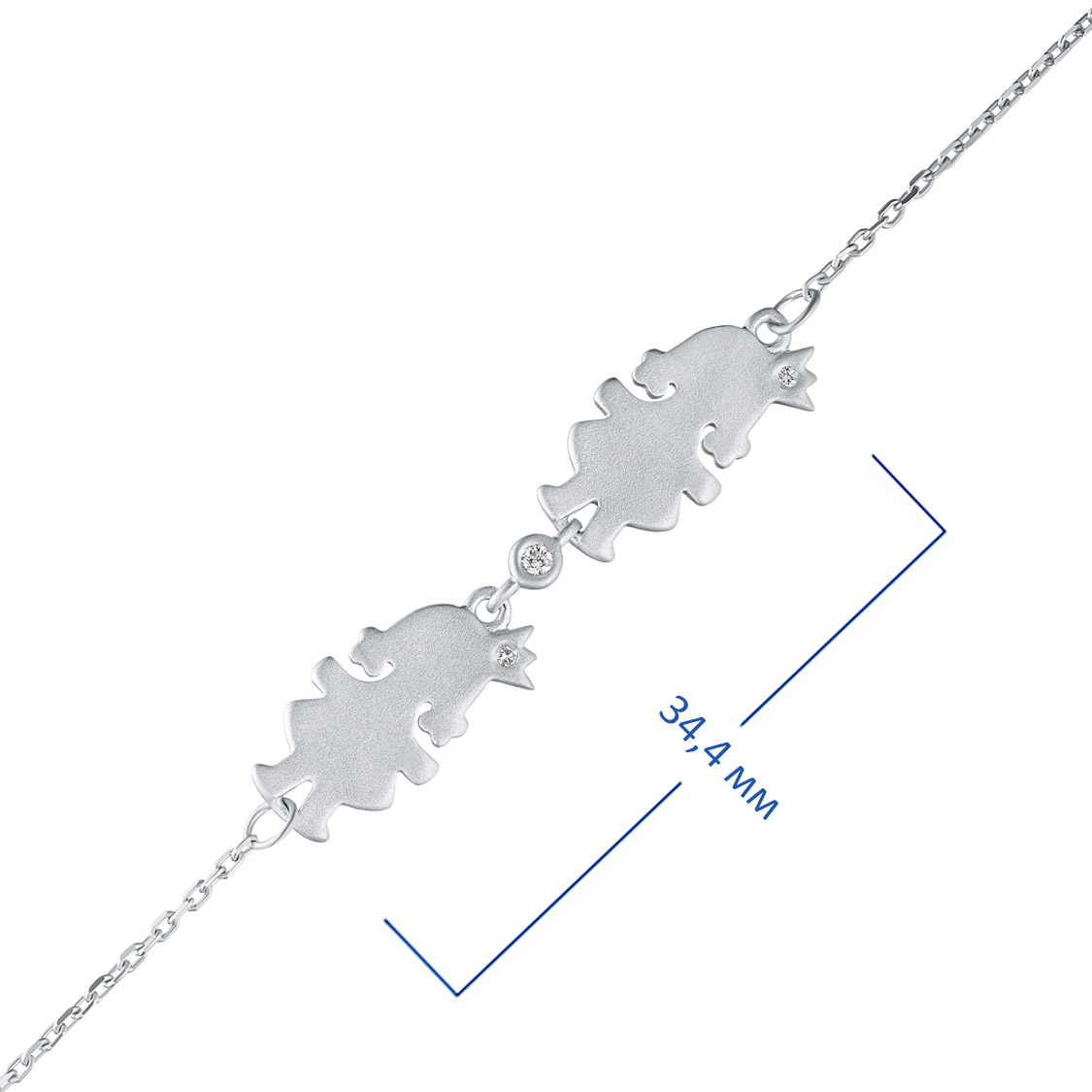 Браслет из серебра с бриллиантами э1701бр07180400 ЭПЛ Якутские Бриллианты, размер 67.85 2050014249054 - фото 3