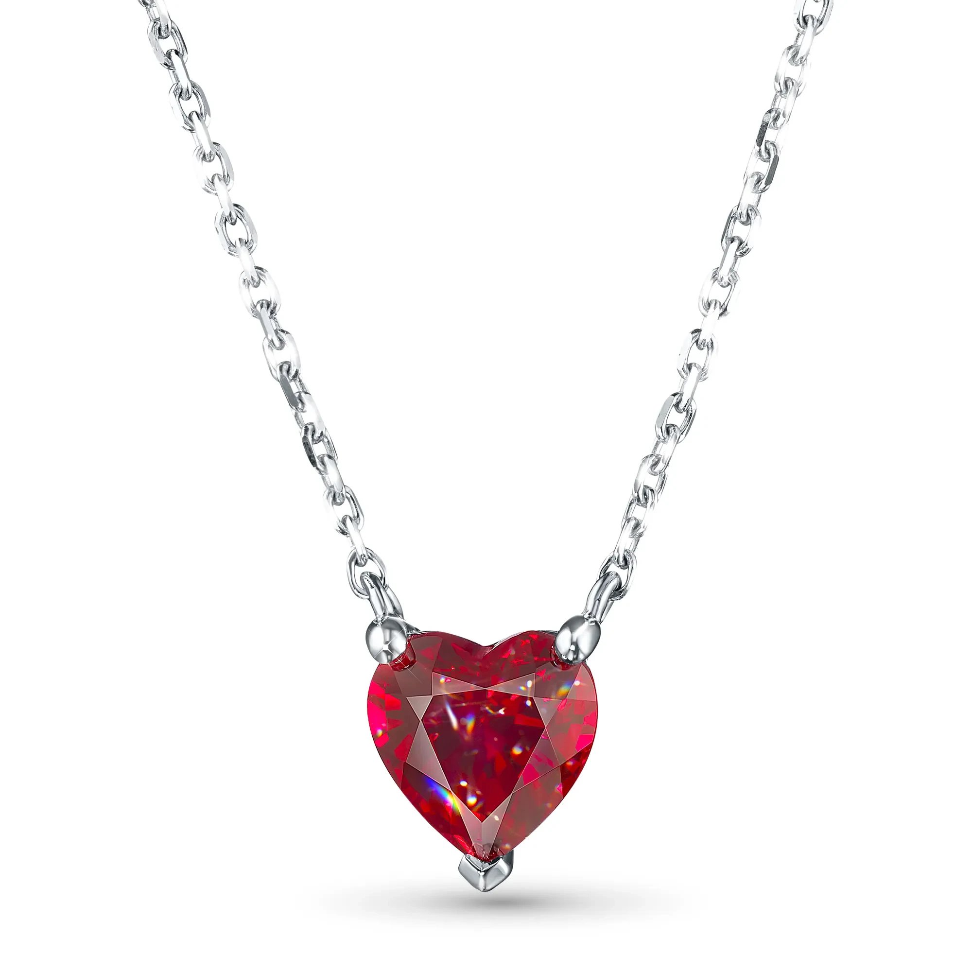 Колье из белого золота с рубином э4799кл11231161