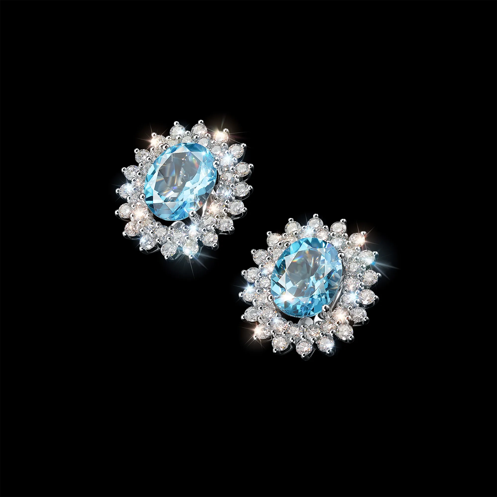 

Серьги из белого золота с топазами э4771сг03210405, э4771сг03210405