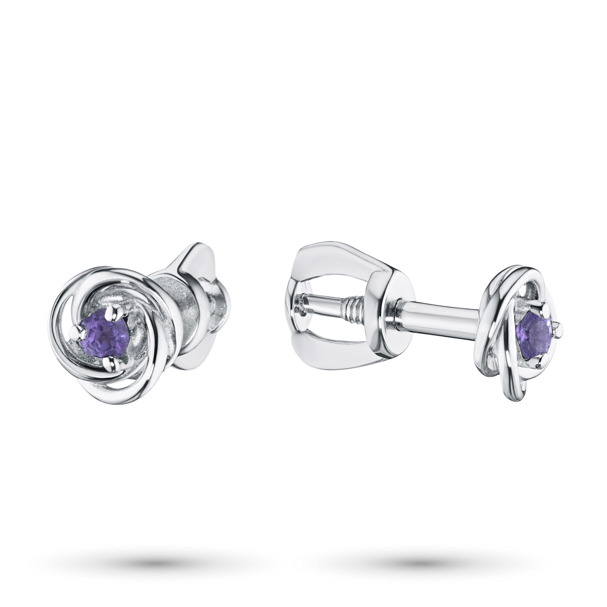 

Серьги из серебра с аметистом э0607сг04200377, э0607сг04200377