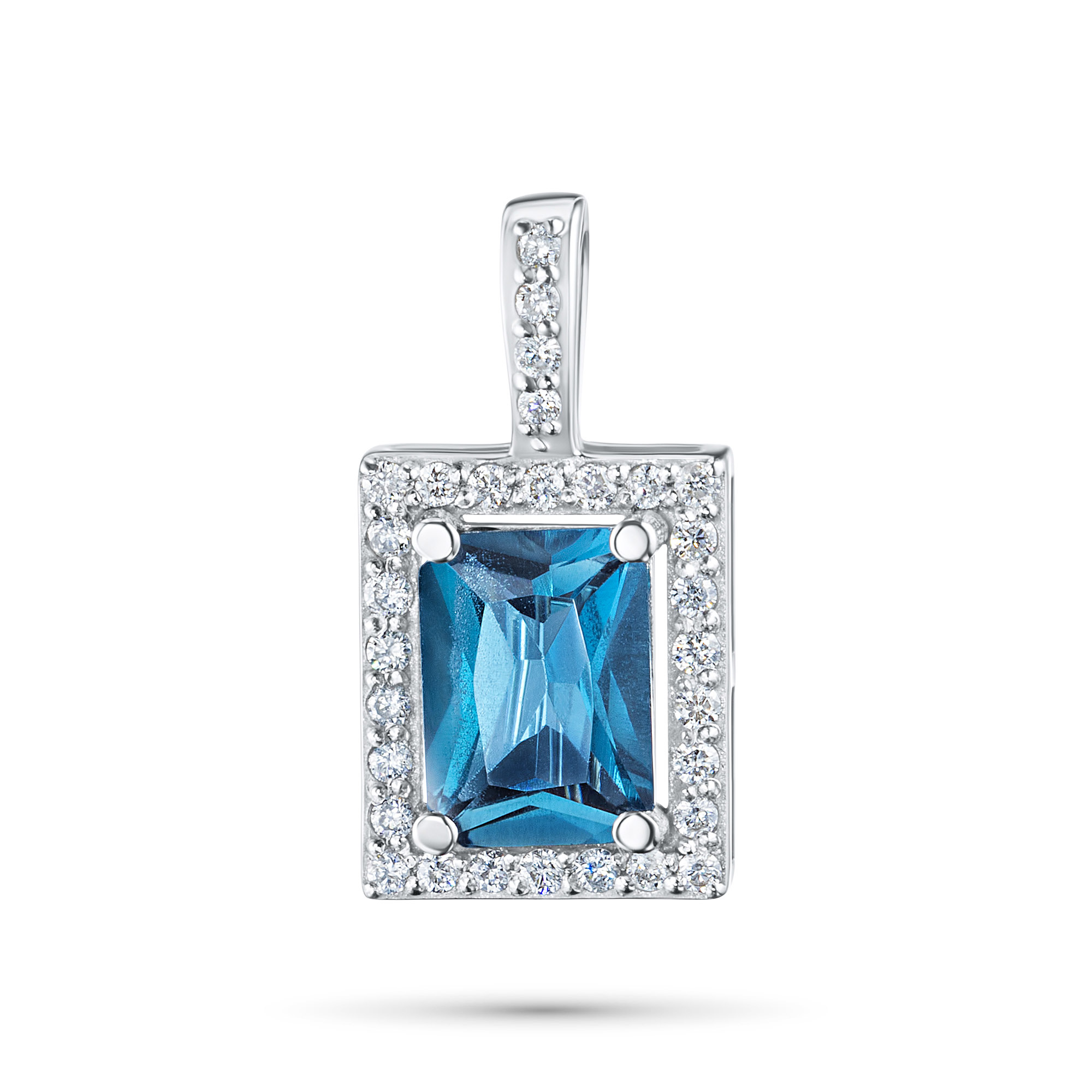 

Подвеска из белого золота с бриллиантом и топазом э0943пд10200404, э0943пд10200404