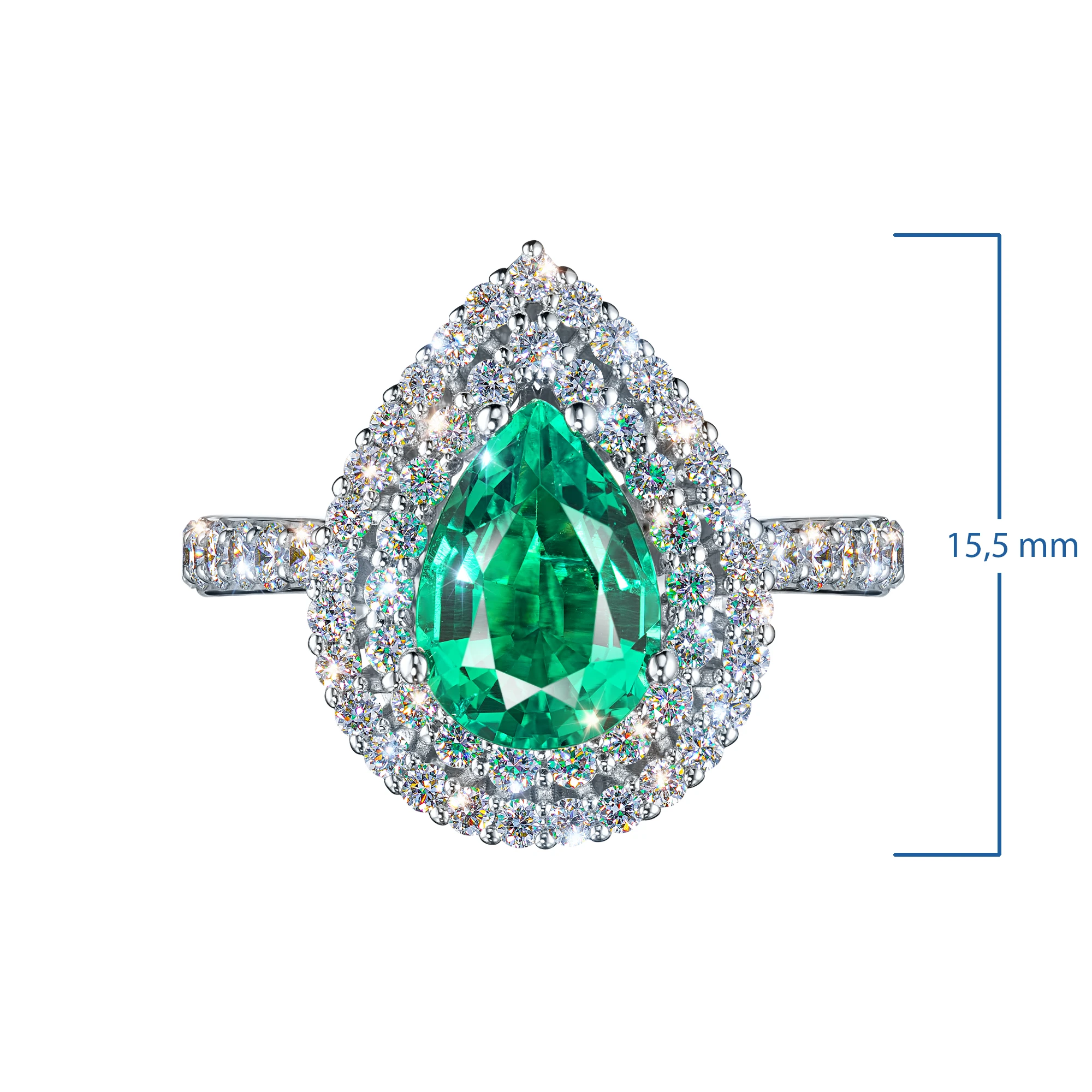 

Кольцо из белого золота с изумрудом э4767кц04210460, э4767кц04210460