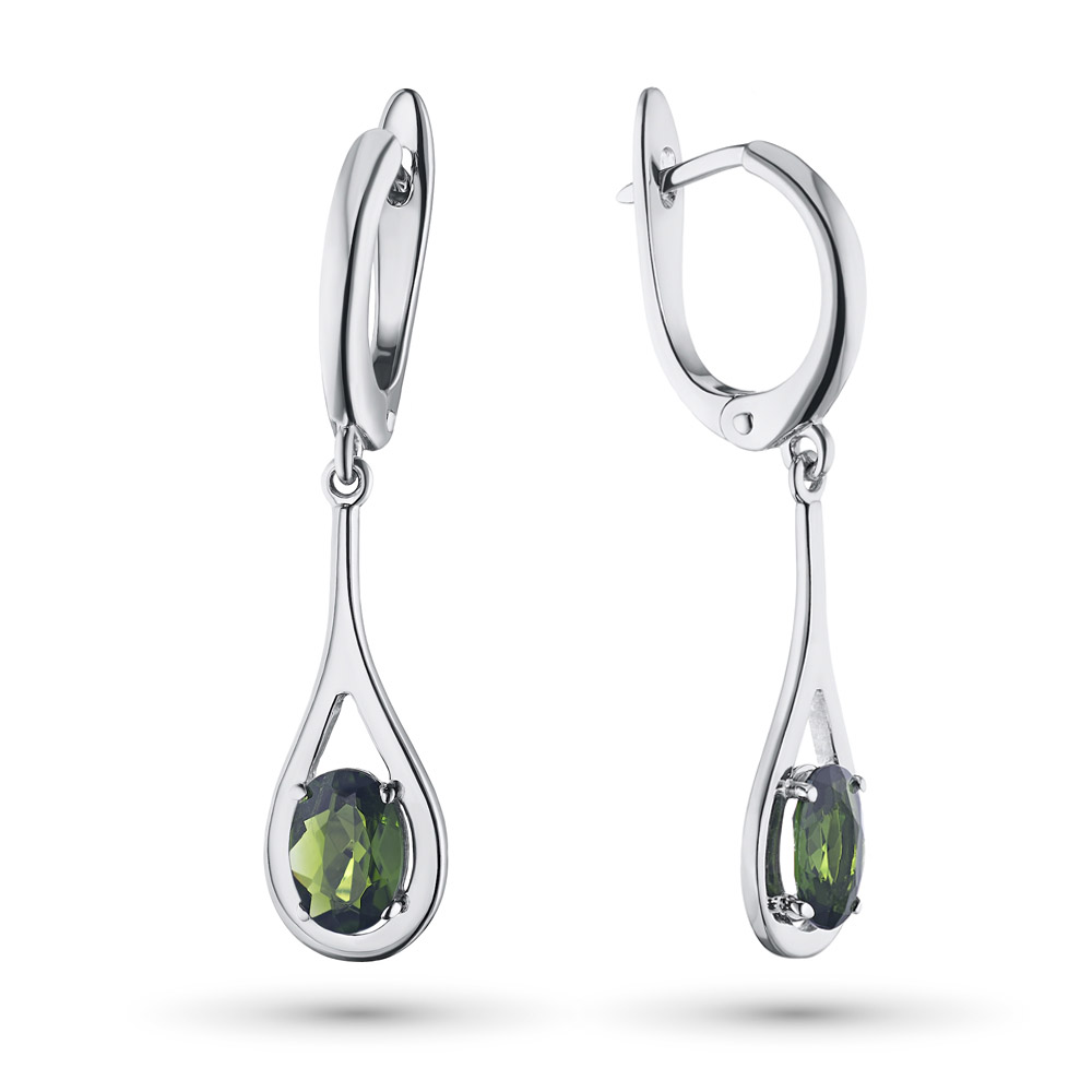 

Серьги из серебра с хромдиопсидом э0601сг03196600, э0601сг03196600