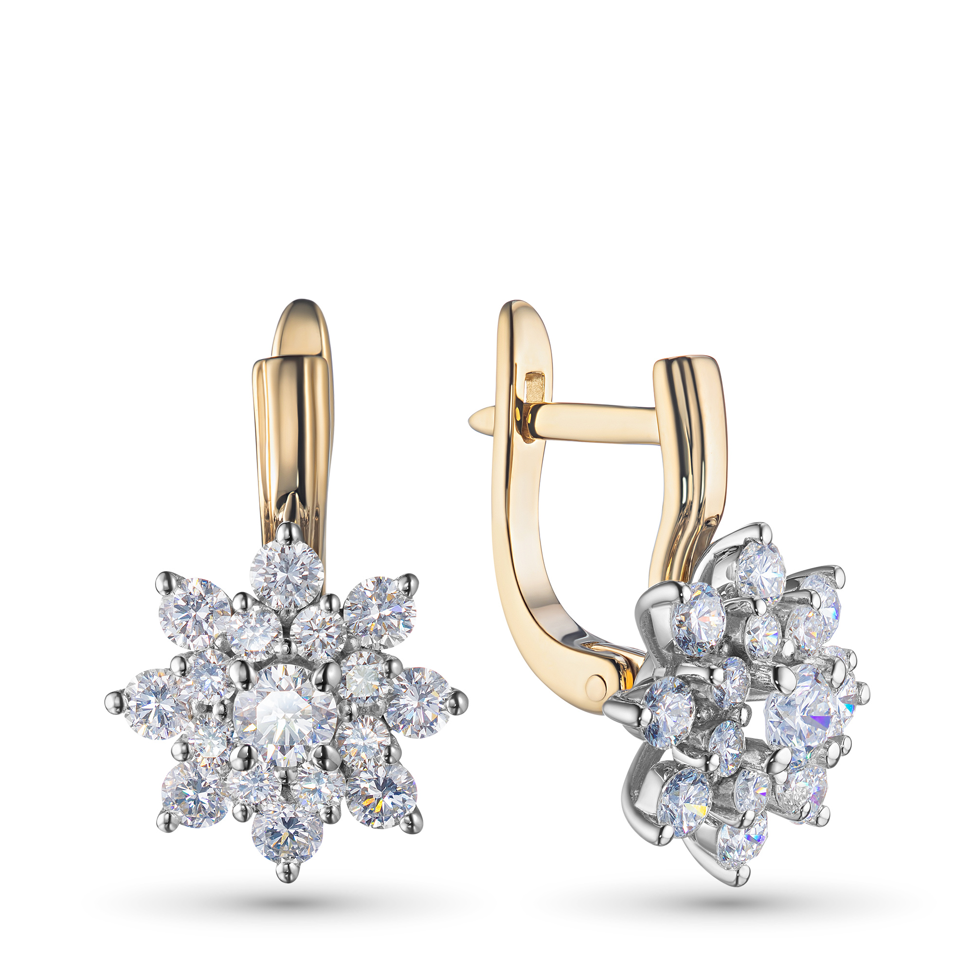 

Серьги из комбинированного золота э4812сг09160400_white, э4812сг09160400_white