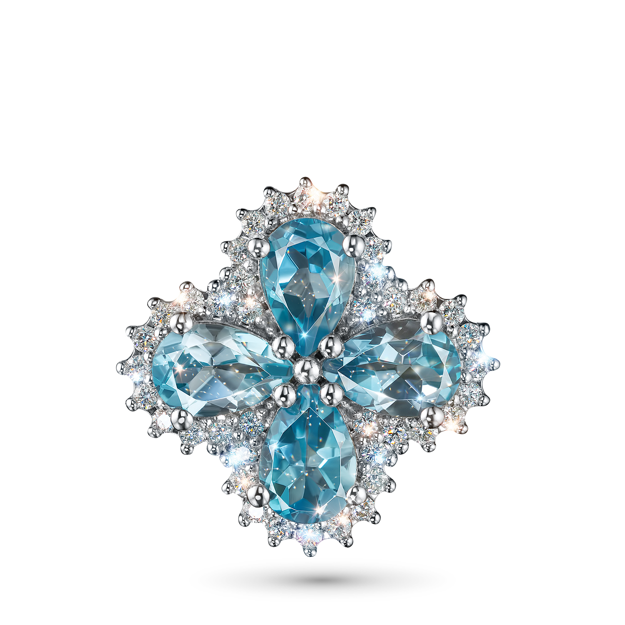 

Подвеска из белого золота с топазами э4771пд09210412, э4771пд09210412