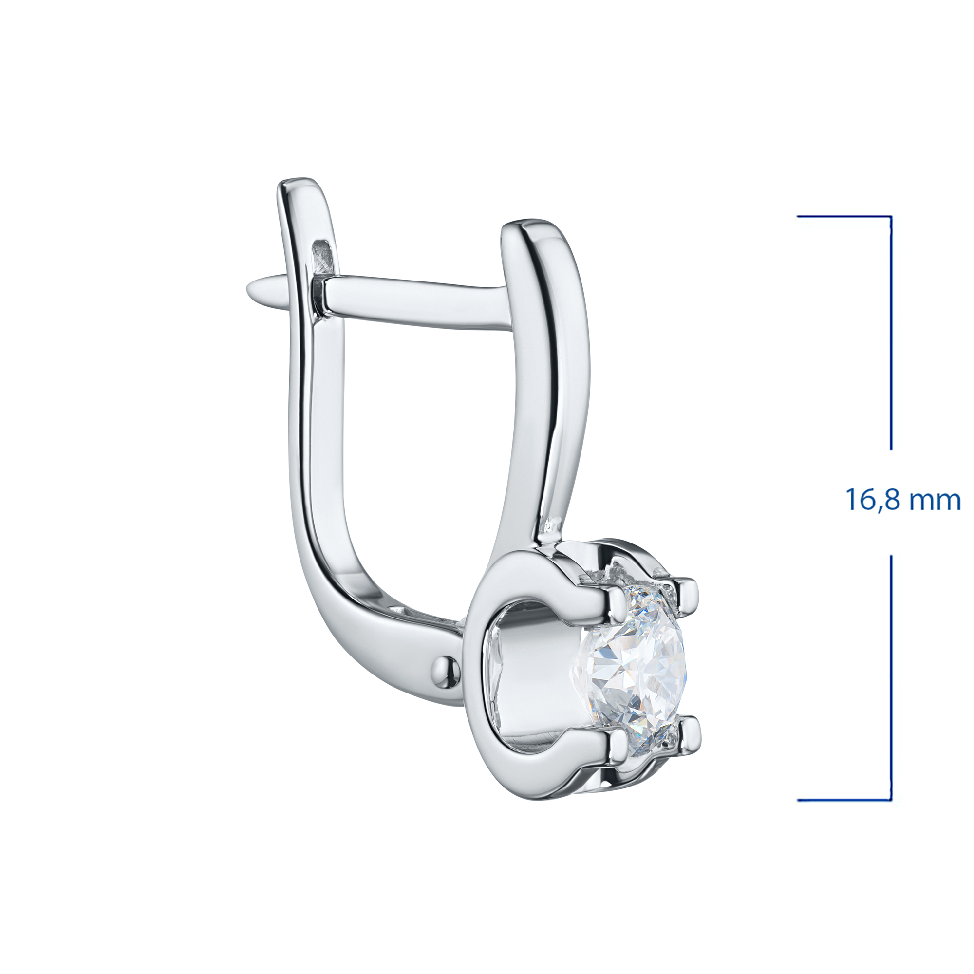 Серьги из серебра э0612сг06200855_white ЭПЛ Даймонд, фото 6