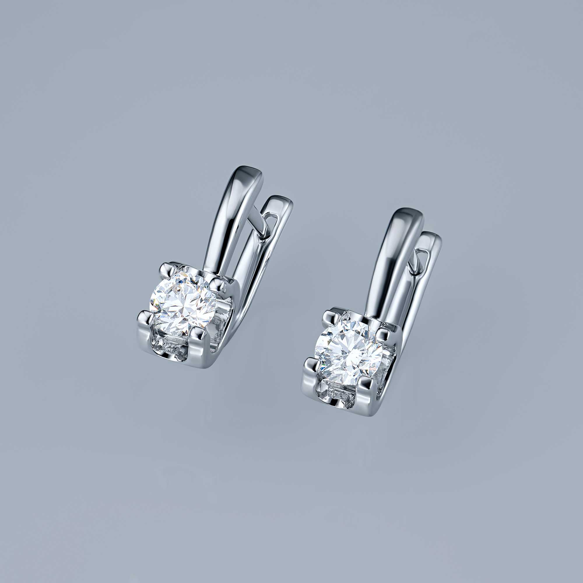 Серьги из серебра э0612сг06200855_white ЭПЛ Даймонд, фото 8