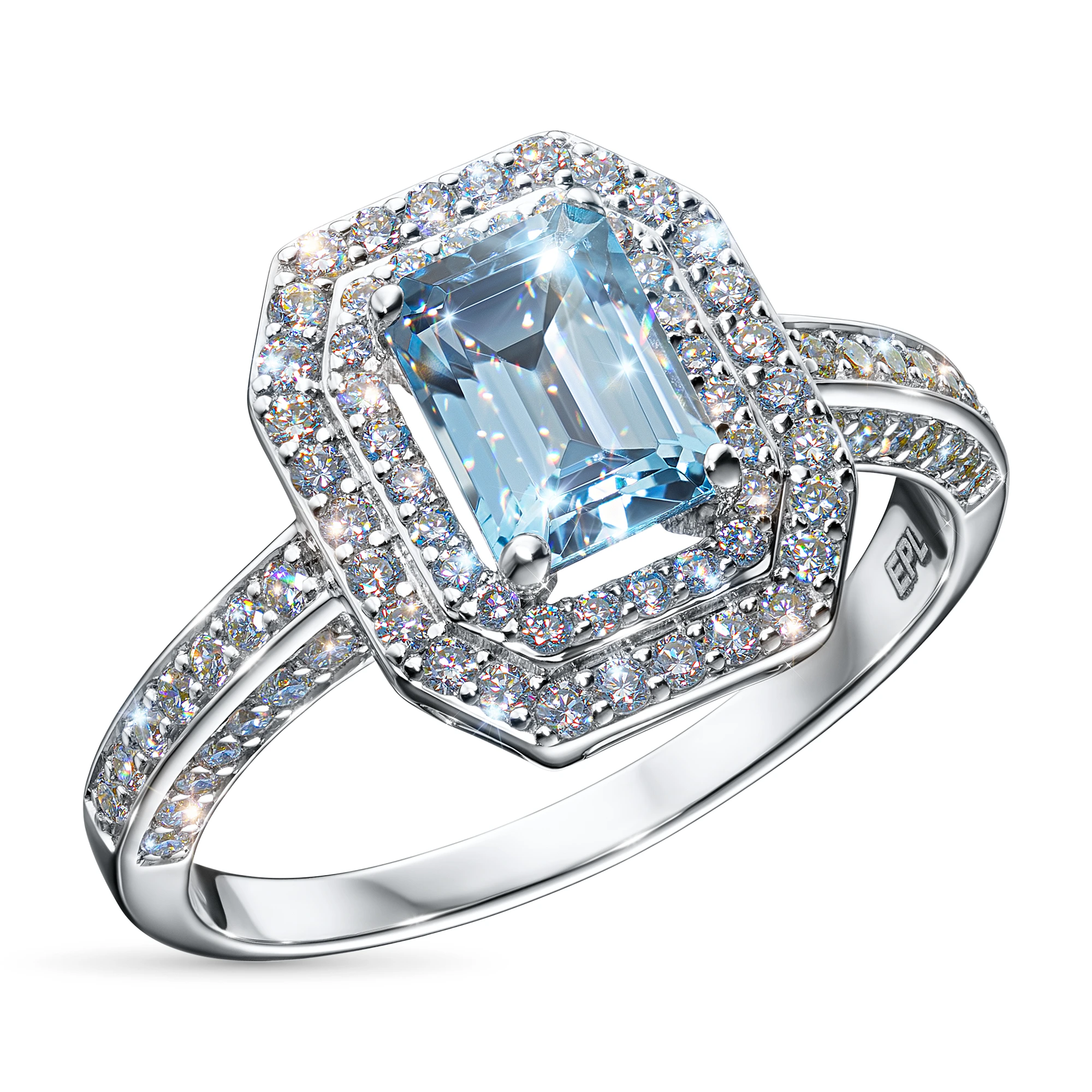 

Кольцо из белого золота с топазом э4771кц05210464, э4771кц05210464