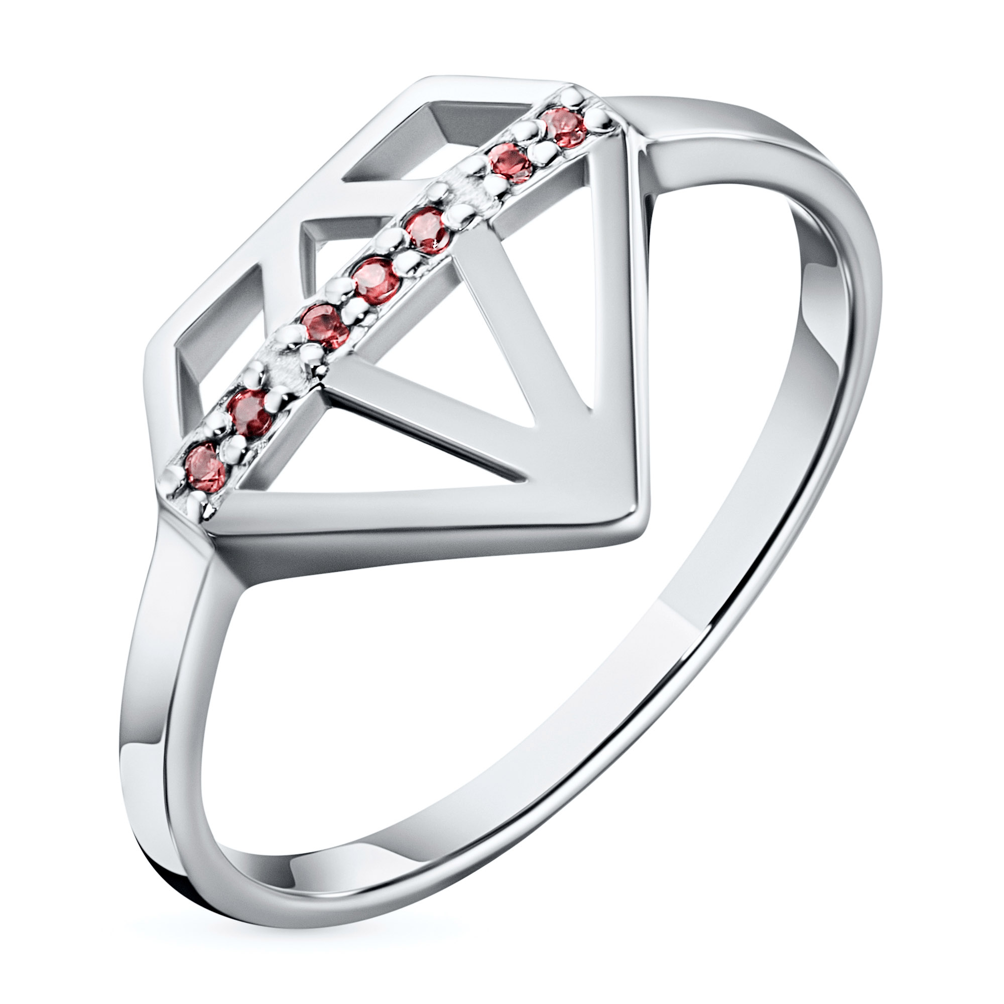 

Кольцо из серебра с гранатами э0606кц12194520, э0606кц12194520