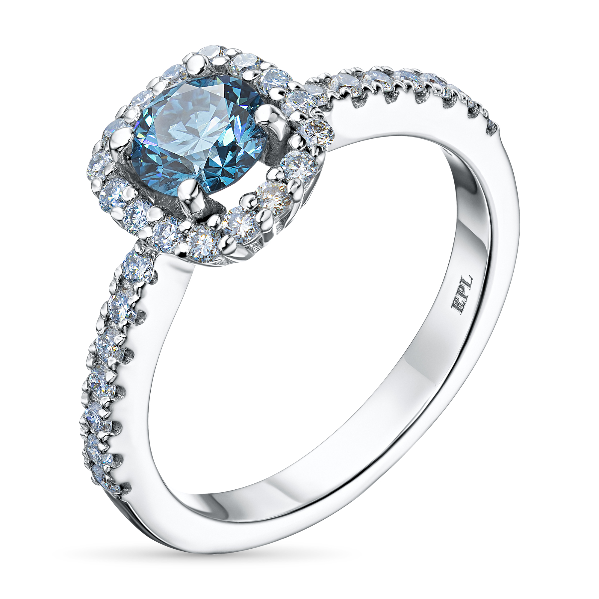 Кольцо из белого золота э0912кц08191300_blue ЭПЛ Даймонд