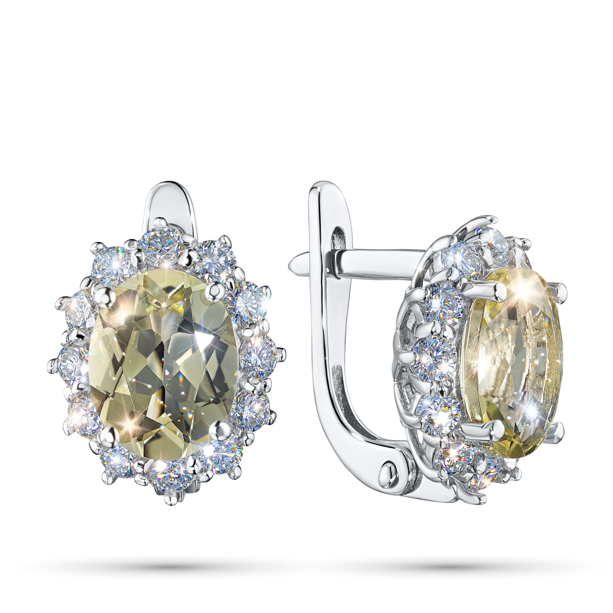 

Серьги из серебра с и празиолитами э0671сг04250366_white, э0671сг04250366_white
