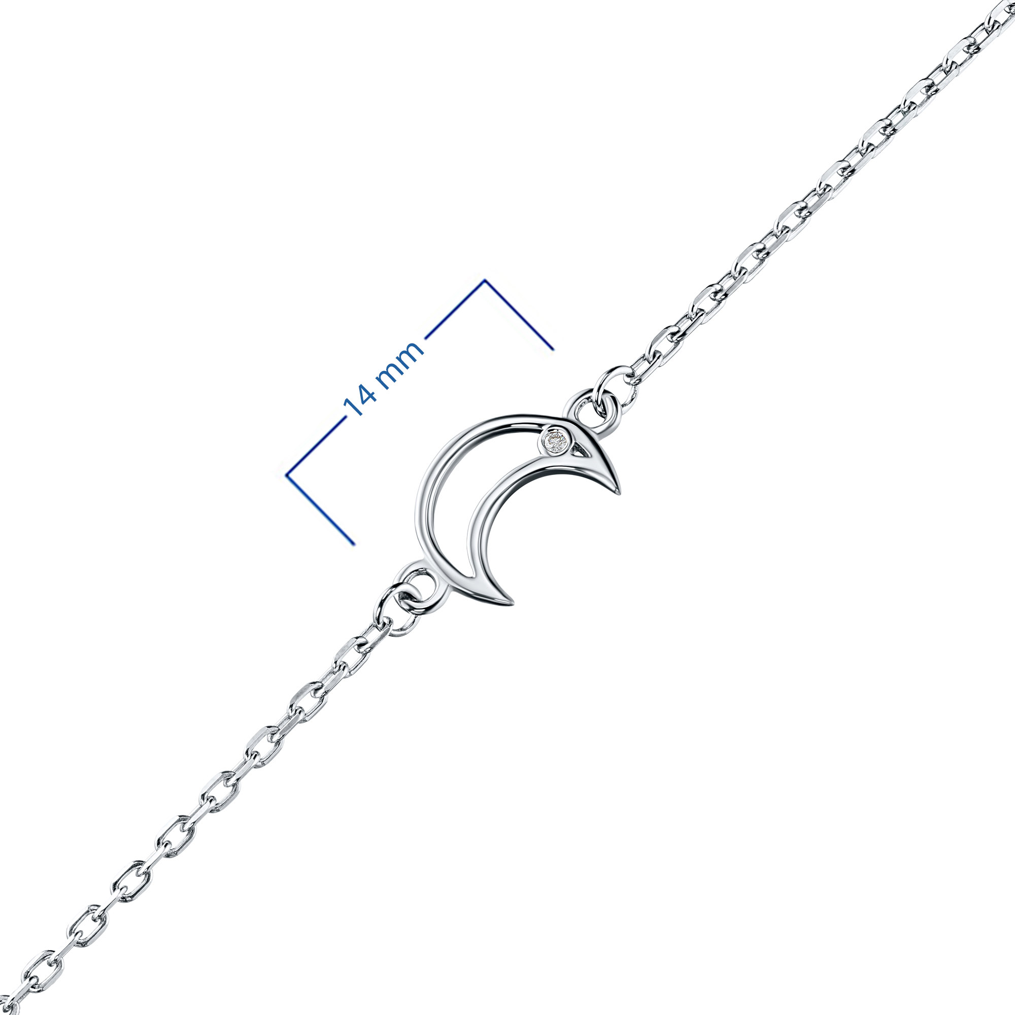 Браслет из серебра с бриллиантом э0601бр07191010 ЭПЛ Якутские Бриллианты, размер 67.85 2050014009702 - фото 3