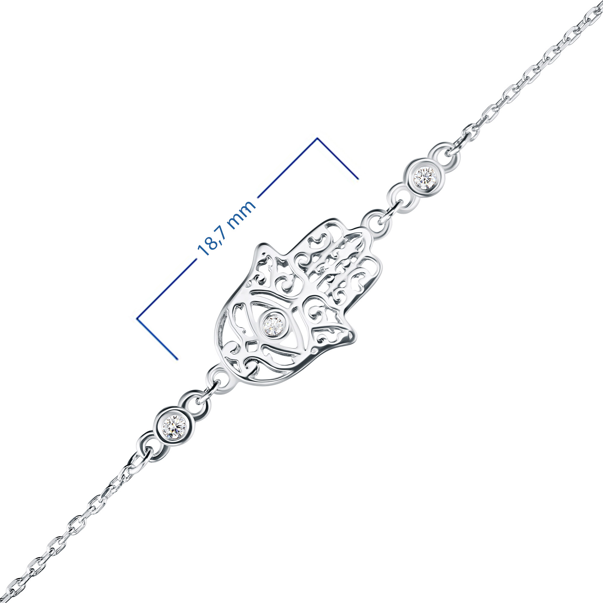 Браслет из серебра с бриллиантами э0601бр05184300 ЭПЛ Якутские Бриллианты, размер 67.85 2050013860113 - фото 3