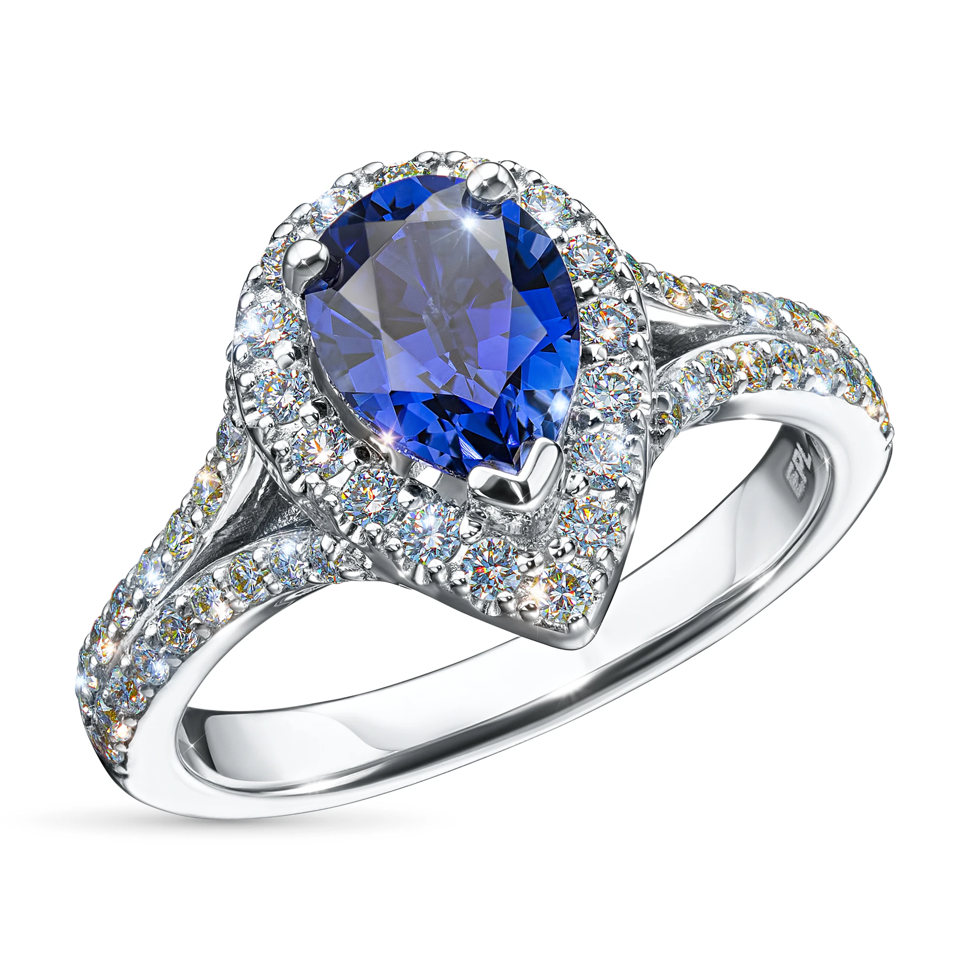 

Кольцо из белого золота с сапфиром э4758кц08220602, э4758кц08220602