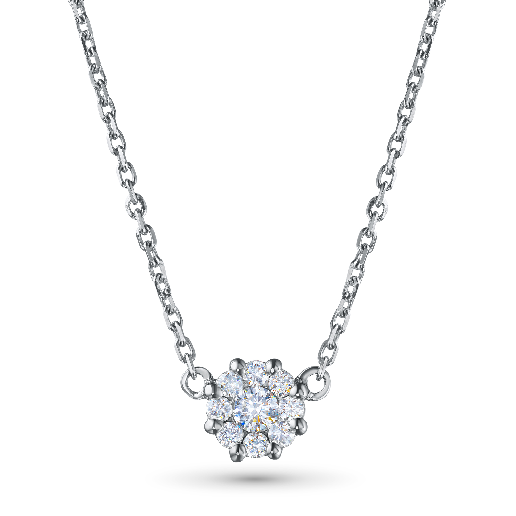 Колье из серебра э0612кл09160600_white ЭПЛ Даймонд