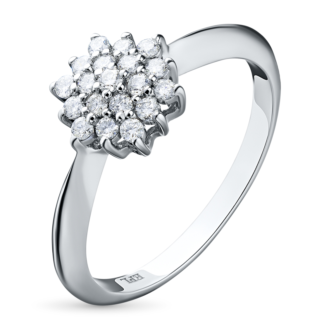 Кольцо из серебра с выращенными бриллиантами e0612kts04180500