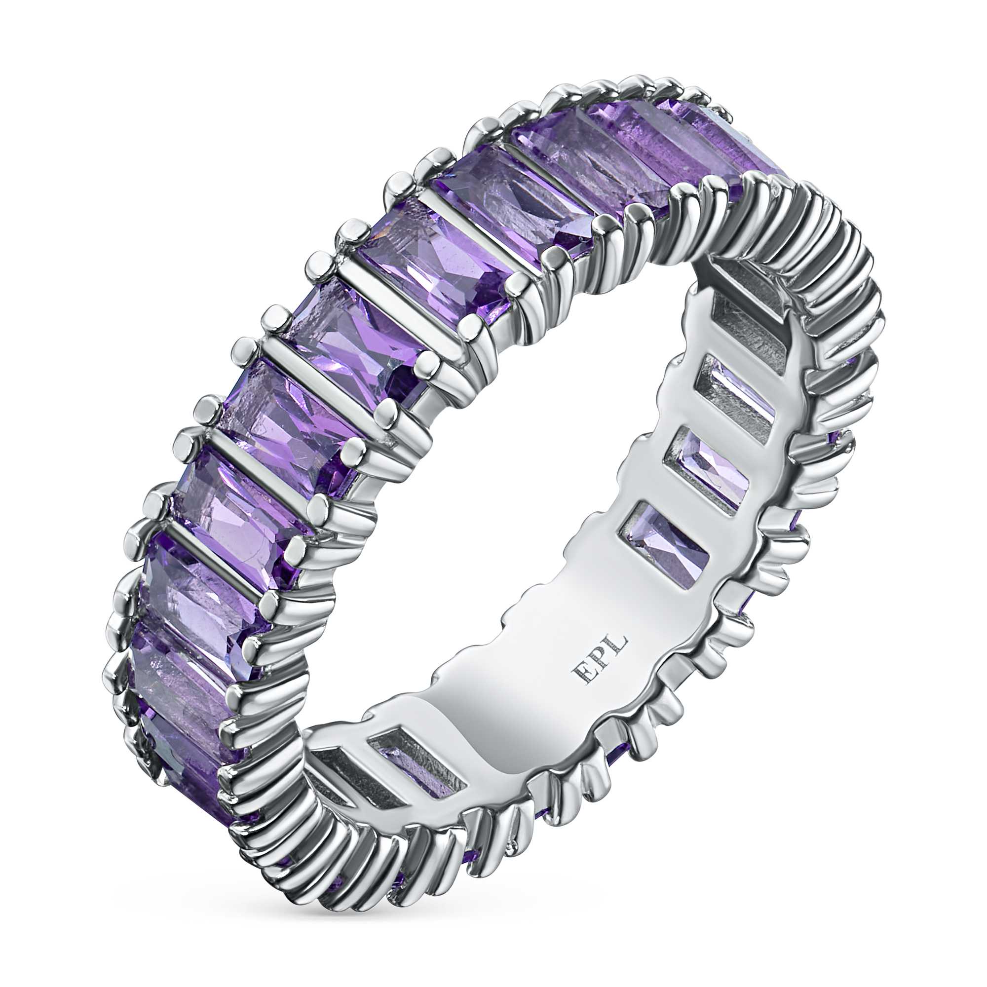 

Кольцо из серебра с аметистами э0607кц06210458, э0607кц06210458