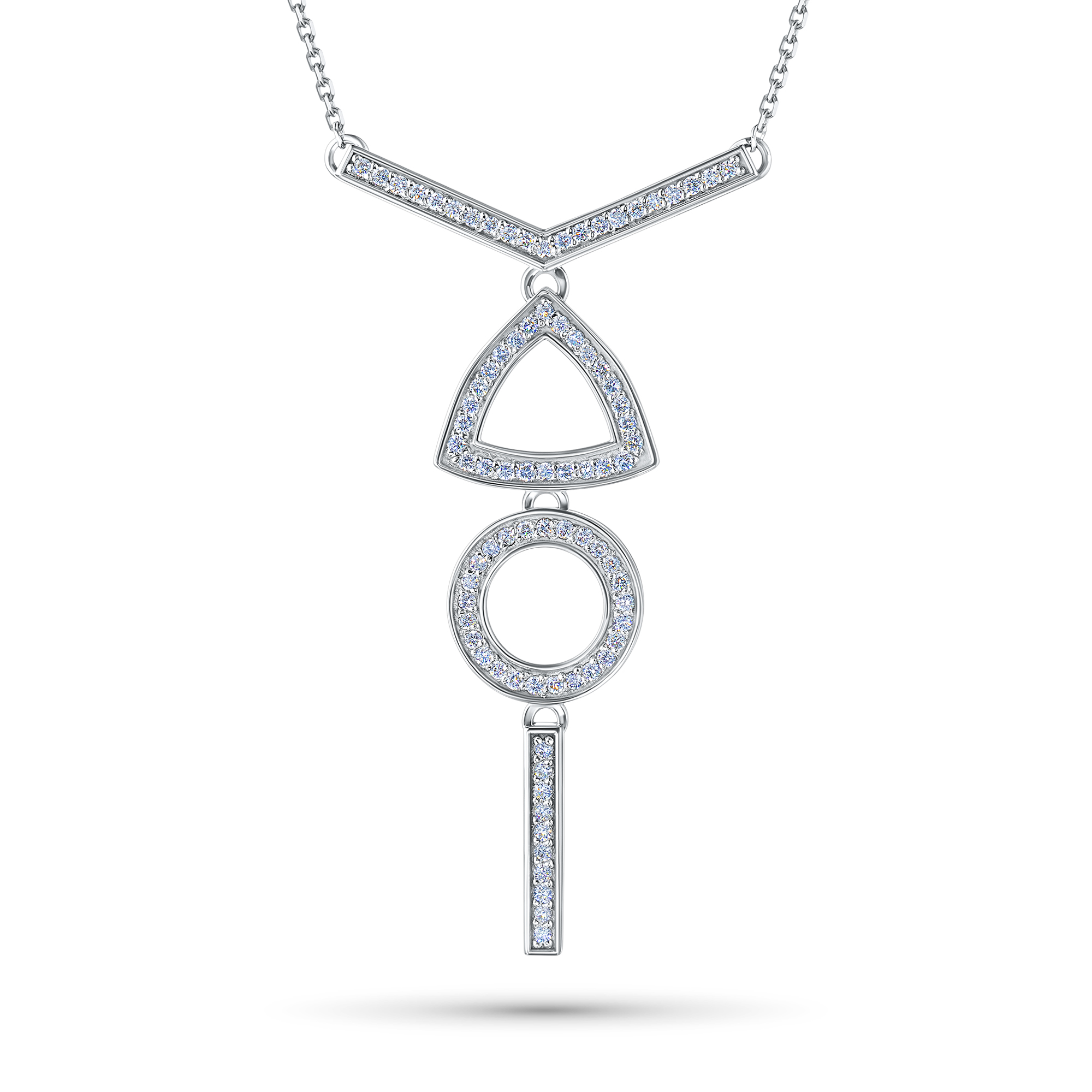 Колье из белого золота э4012кл06240354_white ЭПЛ Даймонд