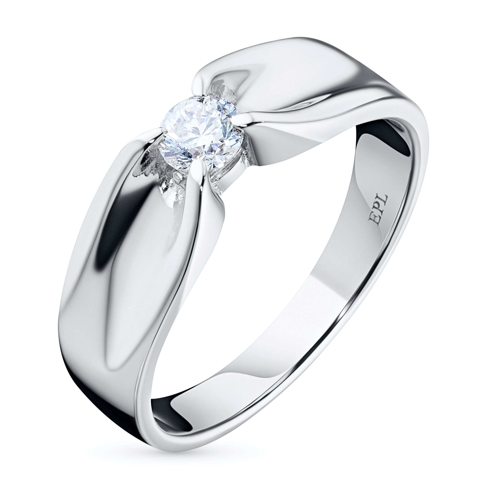 

Помолвочное кольцо из белого золота с бриллиантом э0901кц07120500, э0901кц07120500