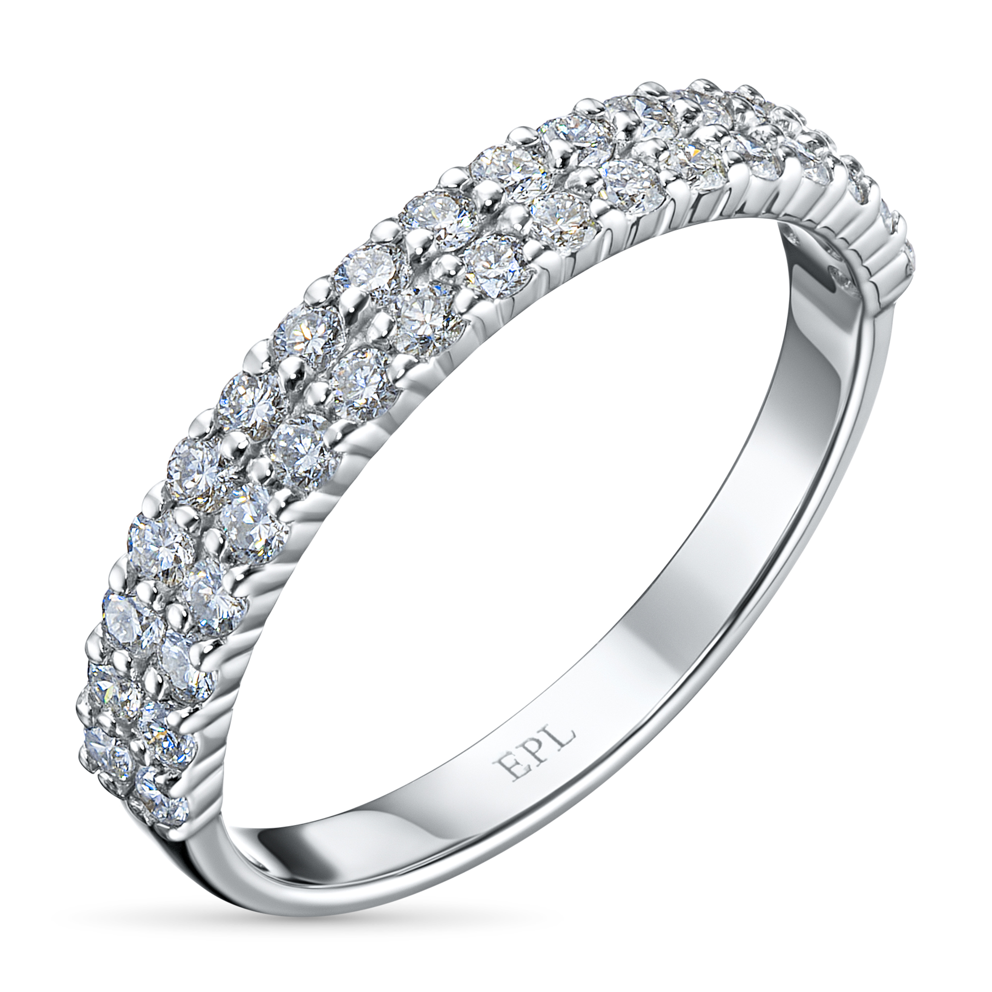 Кольцо из серебра с выращенными бриллиантами e0612kts04181900