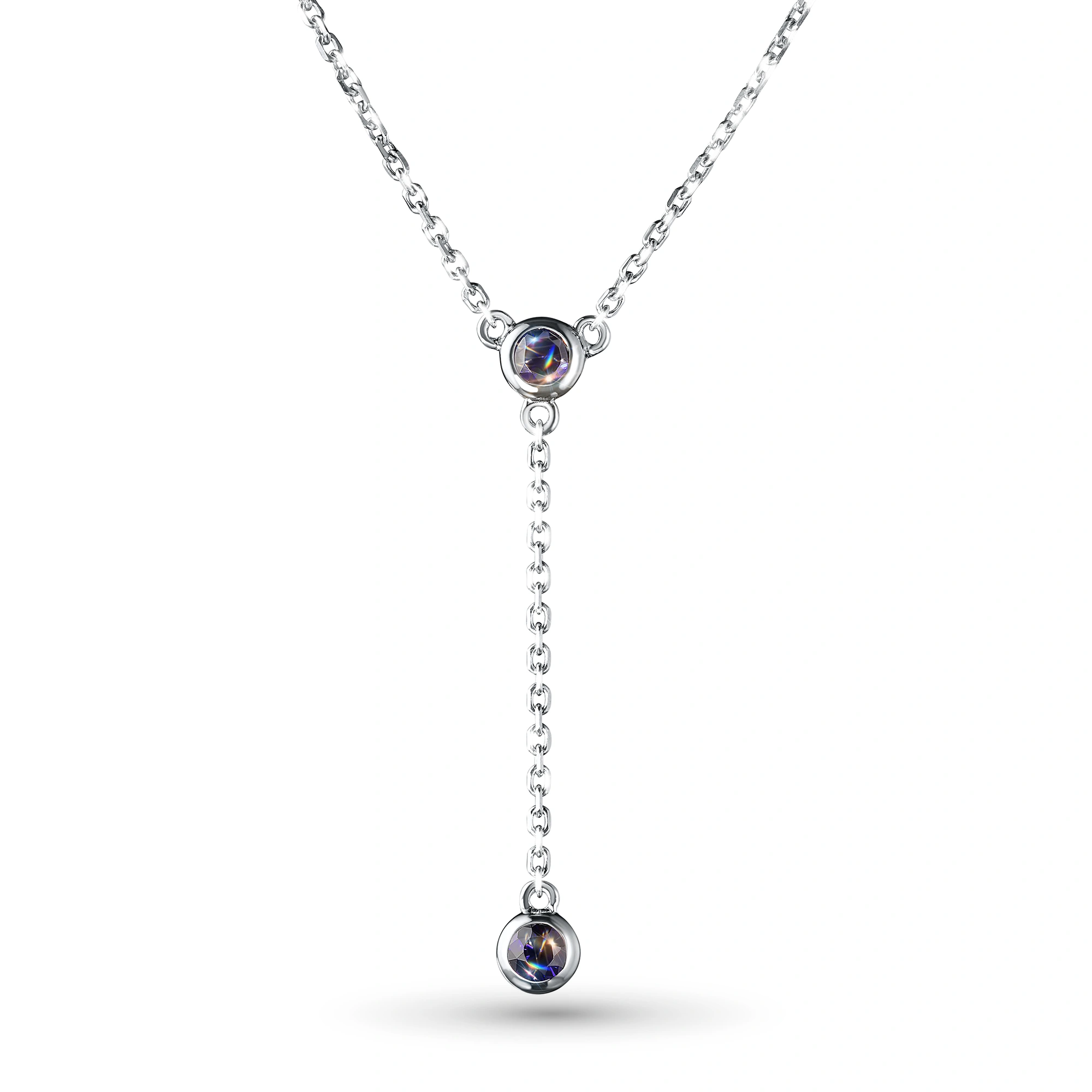 Колье из серебра с сапфирами э0677кл11171400