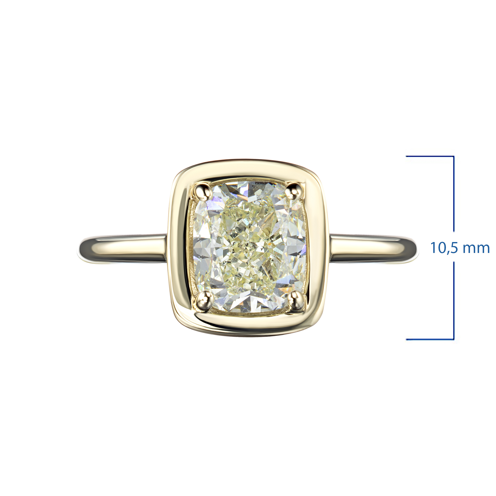 Кольцо из желтого золота с бриллиантом э0301кц082207562