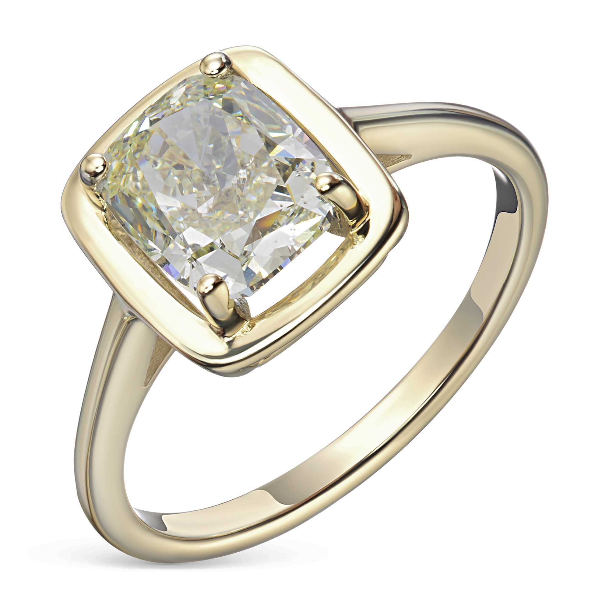 Кольцо из желтого золота с бриллиантом э0301кц082207560