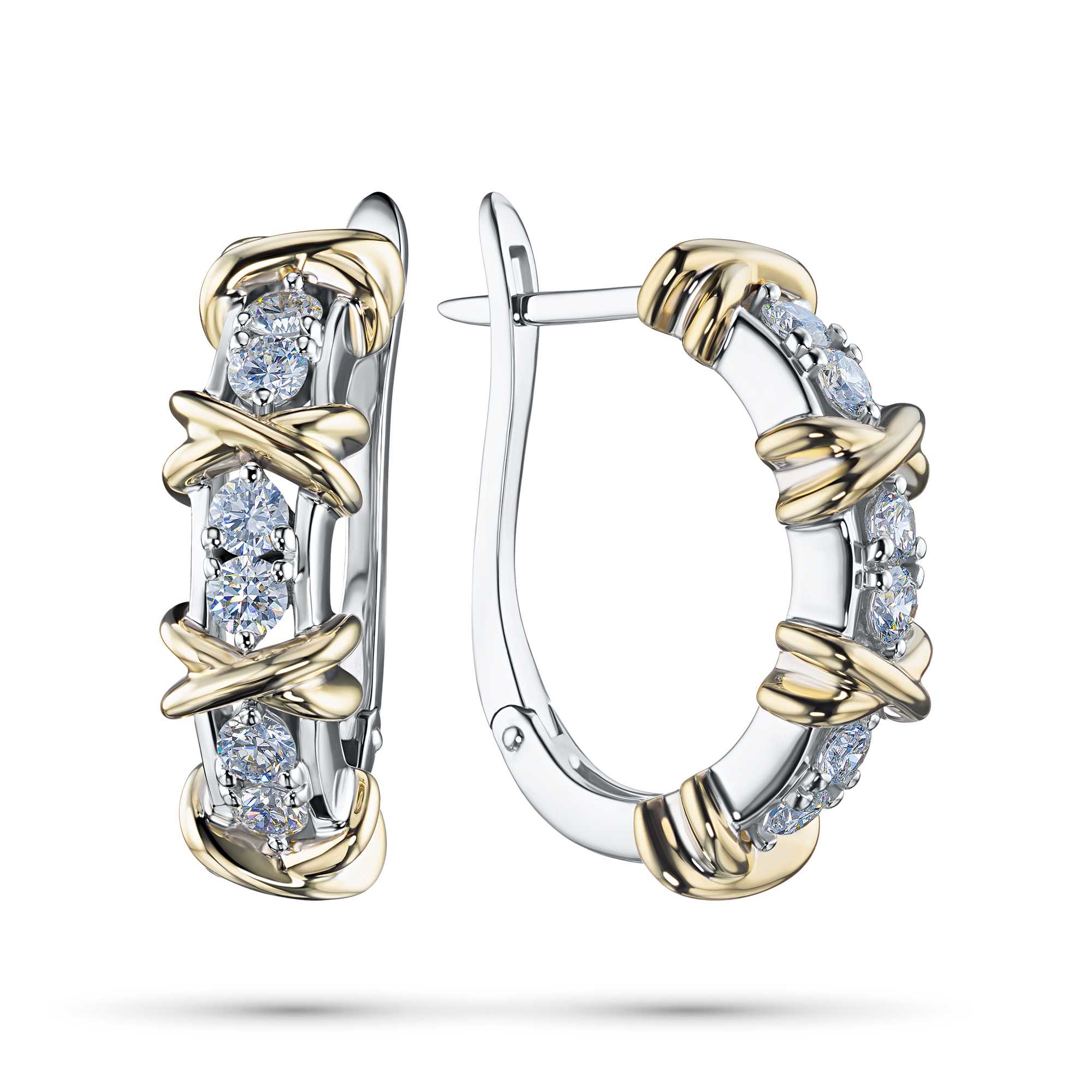 

Серьги из комбинированного золота э4812сг07156100_white, э4812сг07156100_white