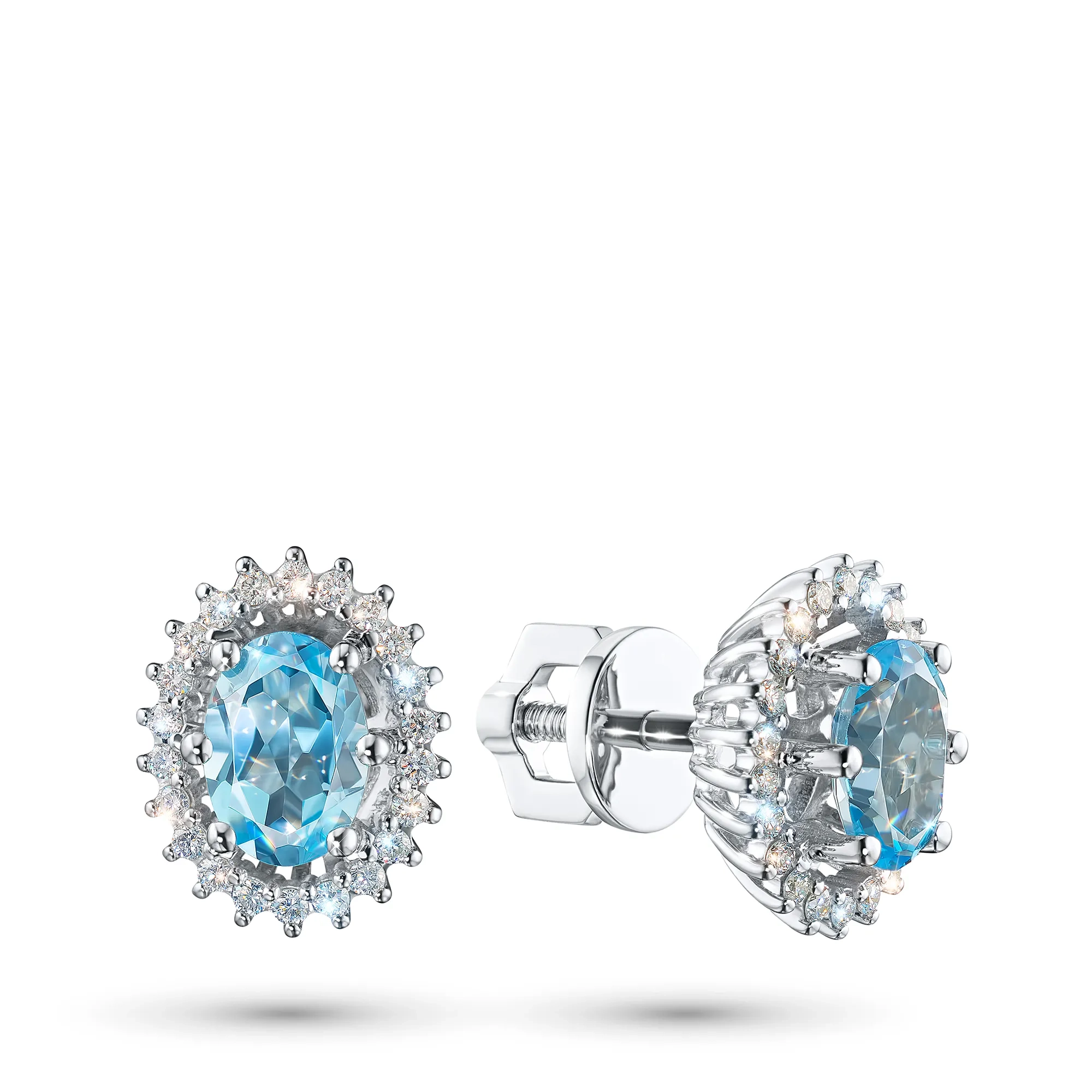 

Пусеты из белого золота с топазами э4771пс04220417, э4771пс04220417