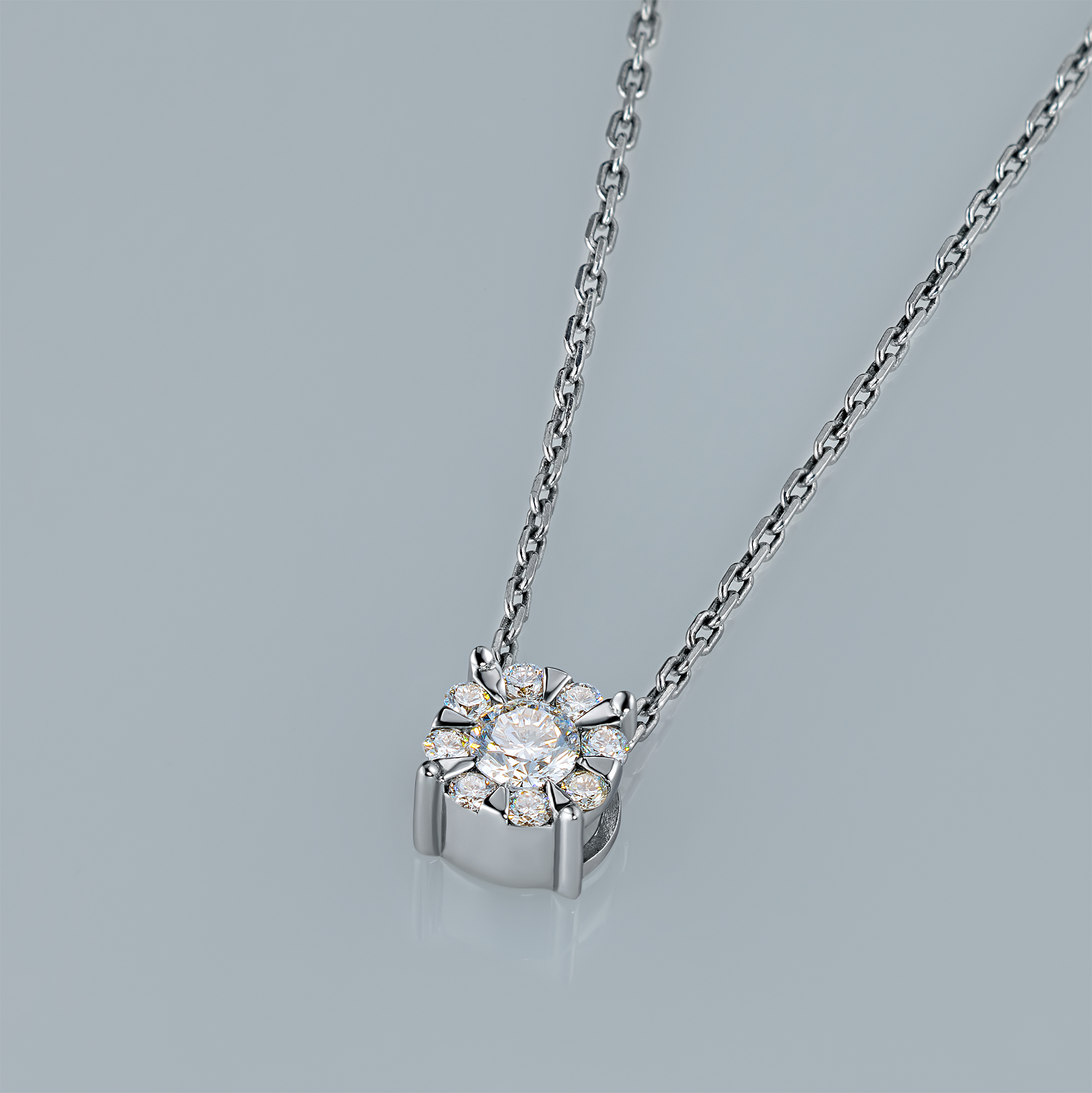 Классическая подвеска из серебра э0612пд05153500_white ЭПЛ Даймонд, фото 4