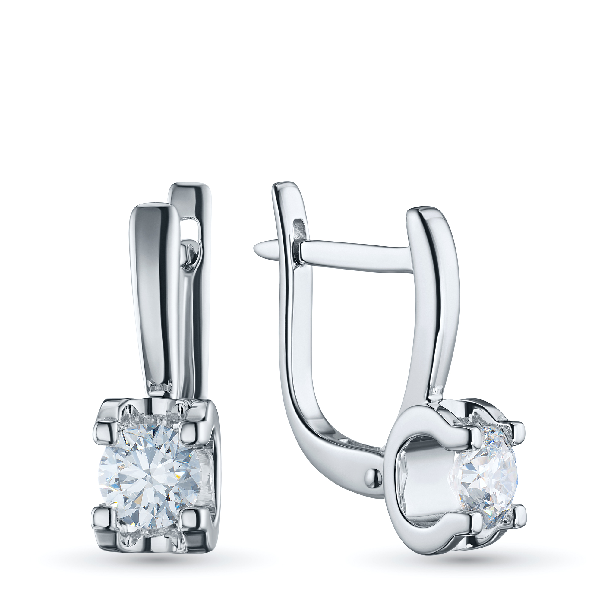 Серьги из серебра э0612сг06200855_white ЭПЛ Даймонд, фото 5