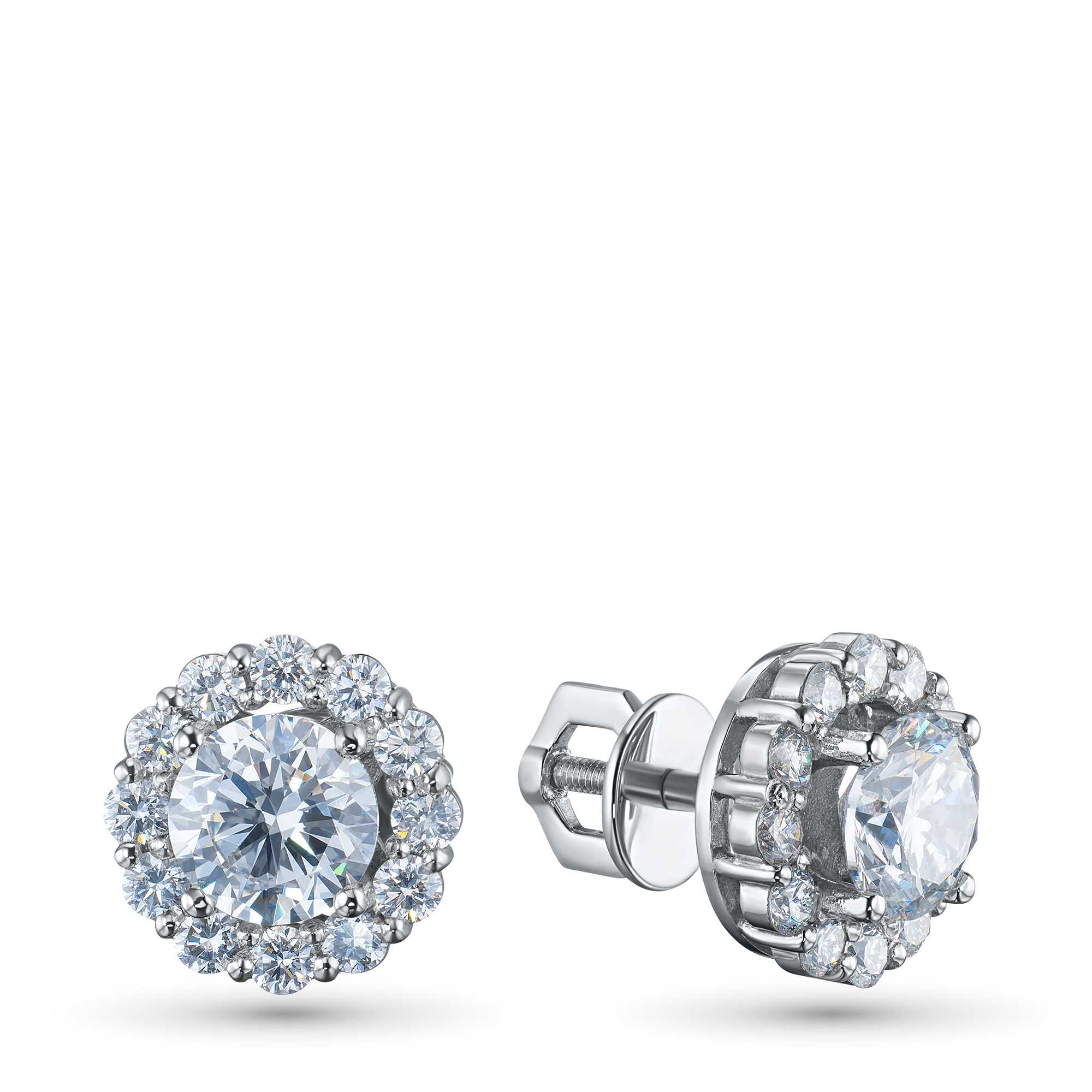 Пусеты из белого золота э4712пс06210901_white