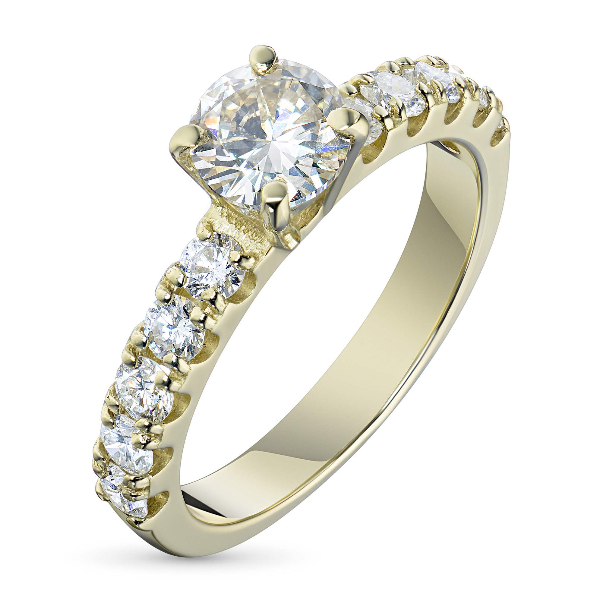 Кольцо с бриллиантом золото эпл Даймонд
