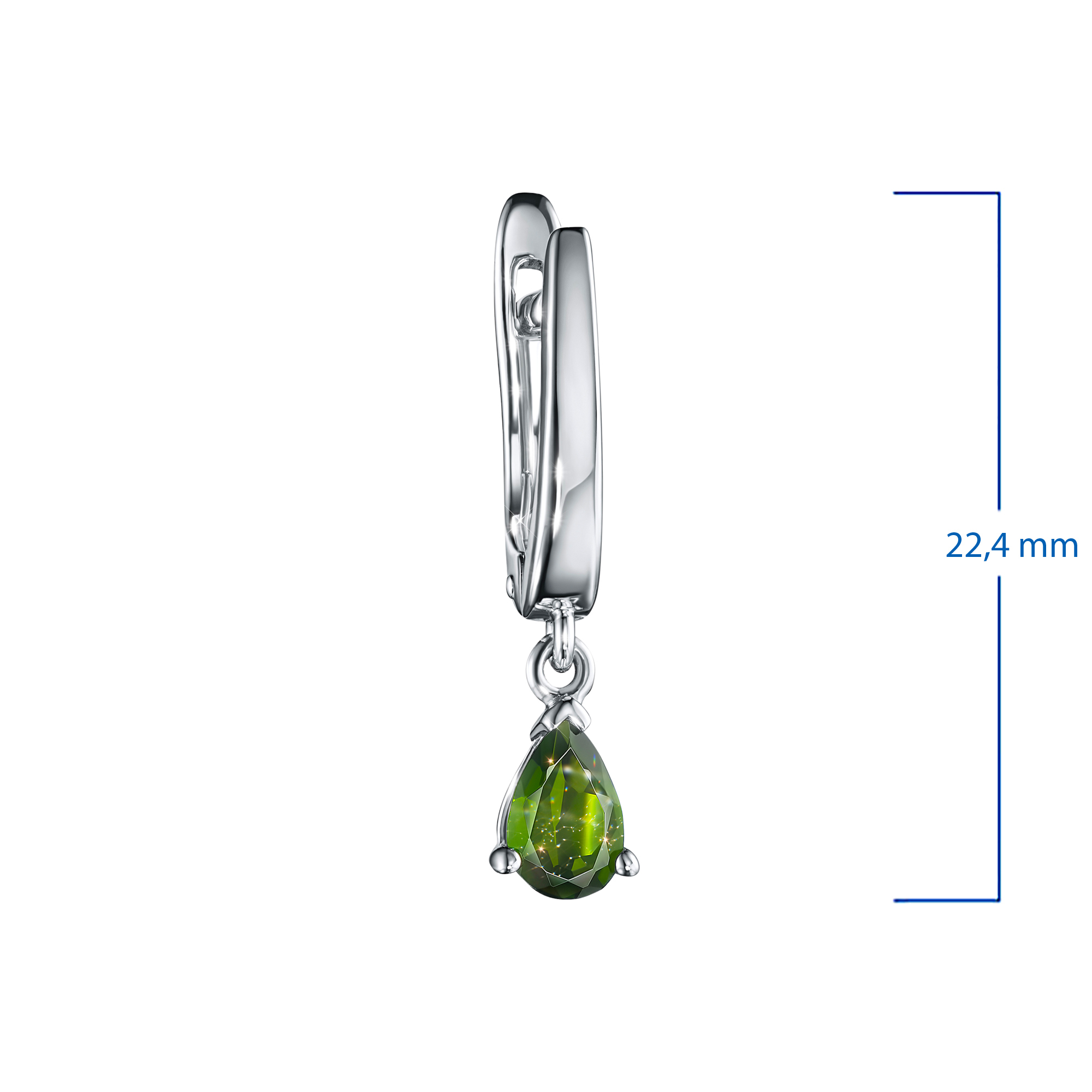 

Серьги из серебра с хромдиопсидами э0605сг04202511, э0605сг04202511