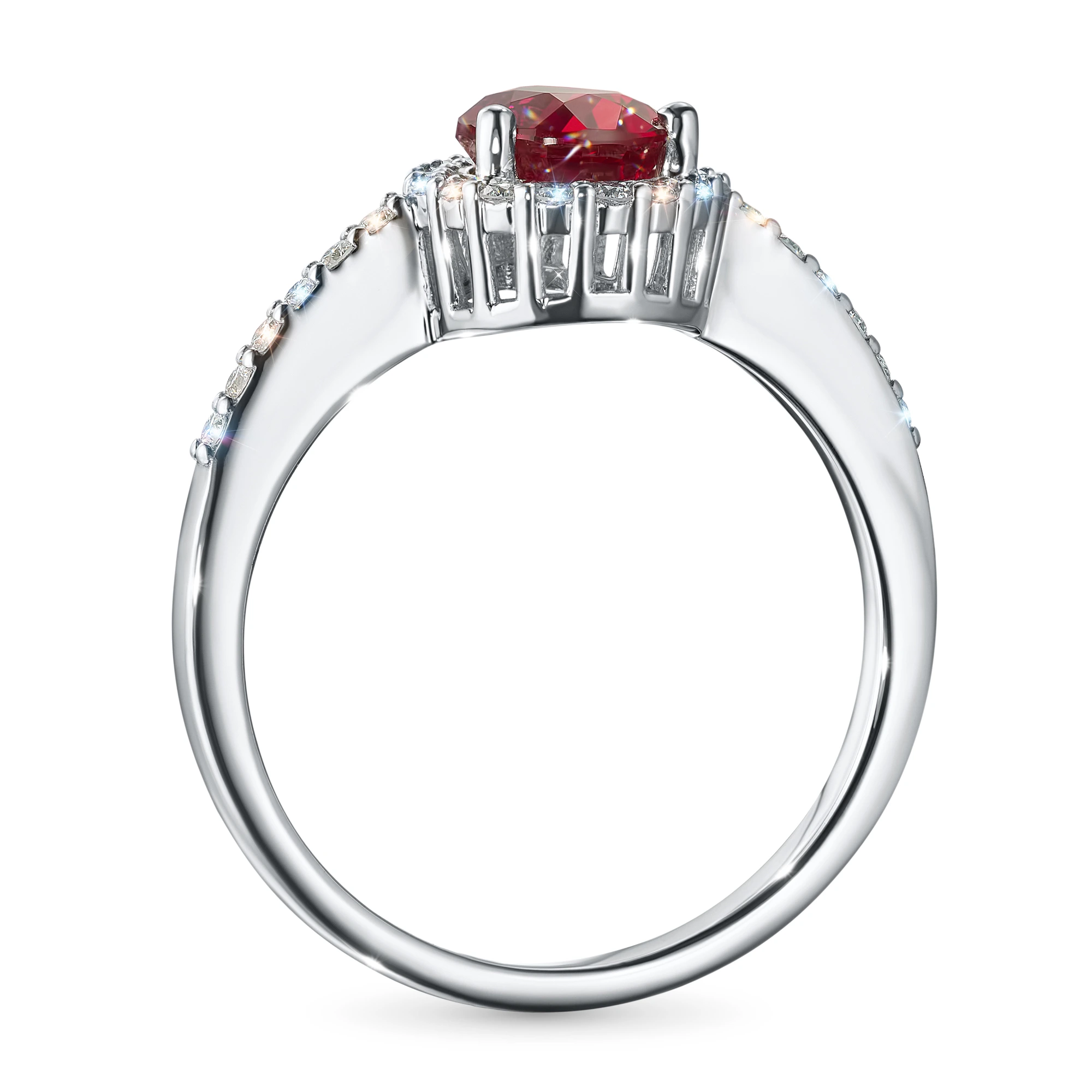 

Кольцо из белого золота с рубином э4780кц06210467, э4780кц06210467