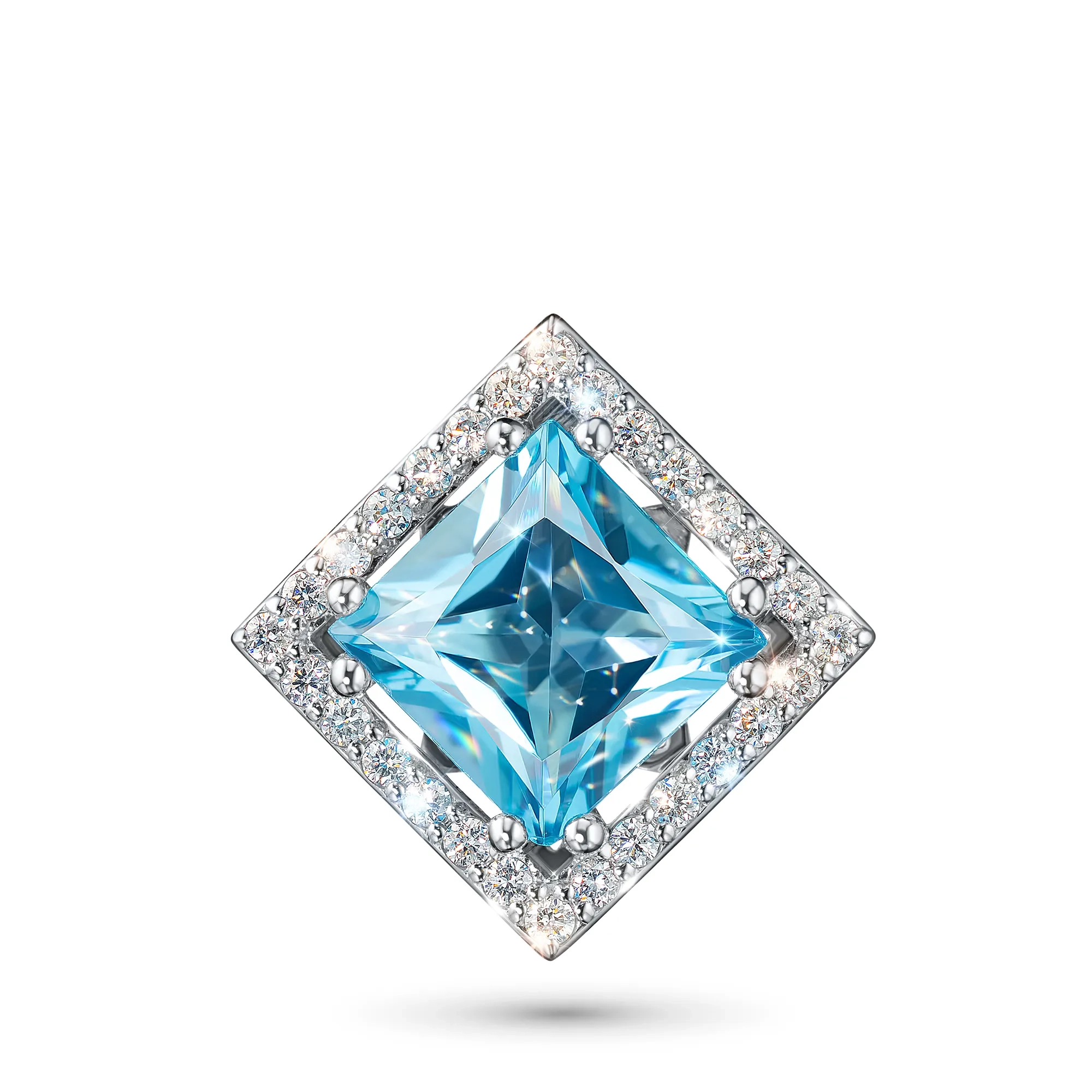 

Подвеска из белого золота с топазом э4771пд05220417, э4771пд05220417