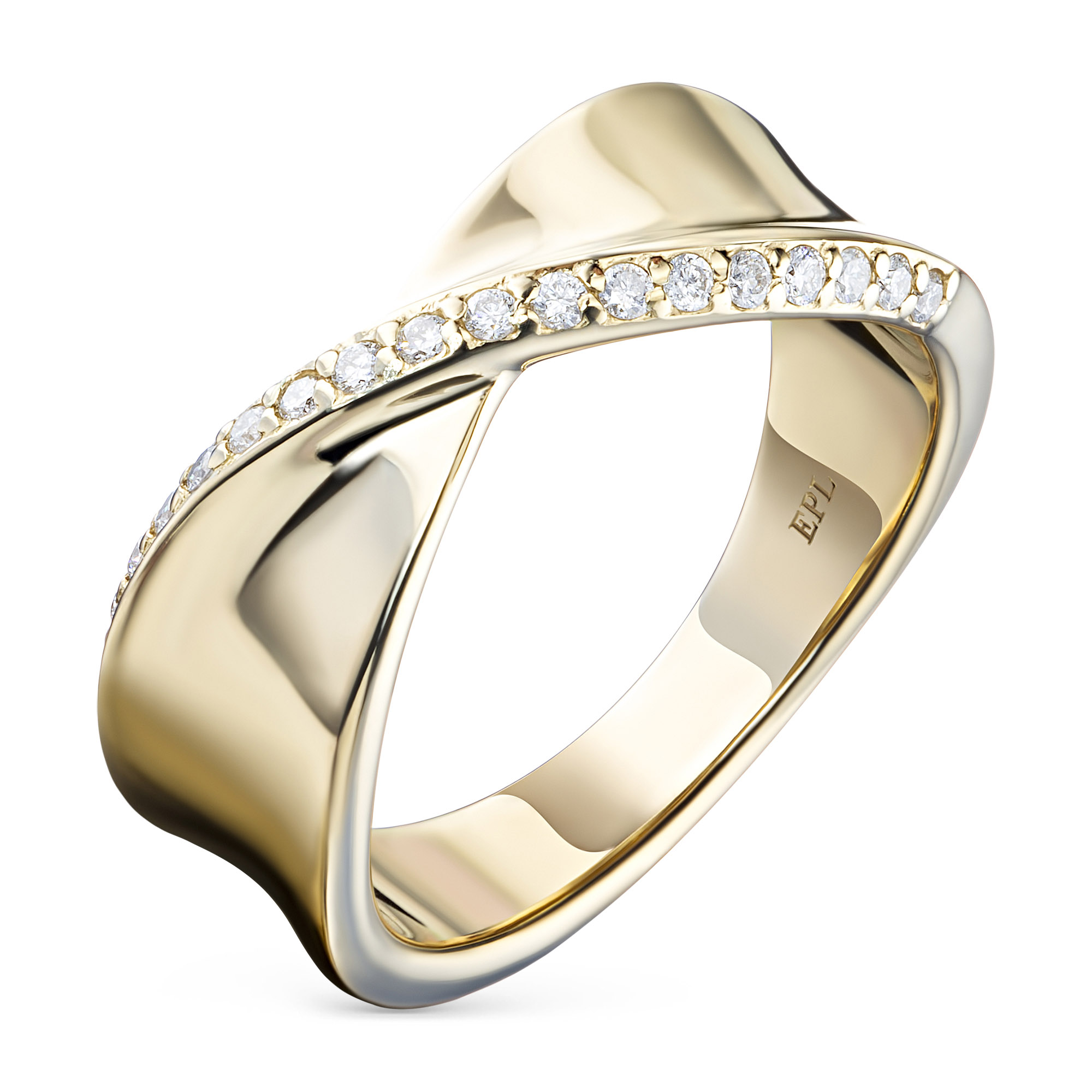 Кольцо из желтого золота с бриллиантом артикул: э0301кц05166200