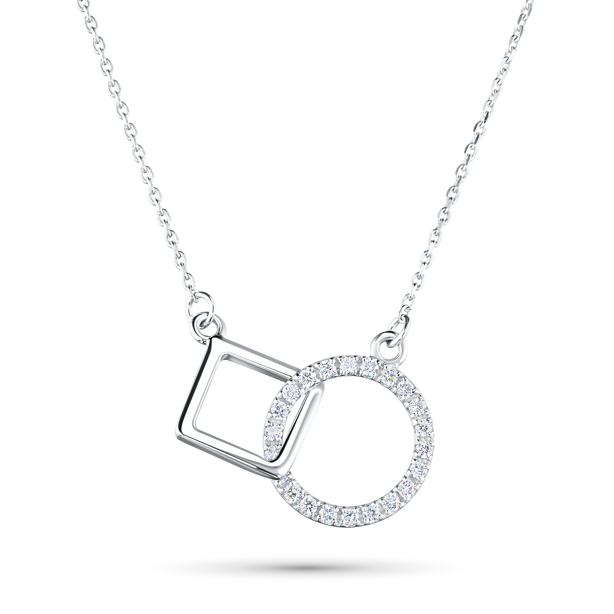 Колье из серебра с бриллиантами э0601кл02211042 ЭПЛ Даймонд, размер 40.5 7000001468383 - фото 1