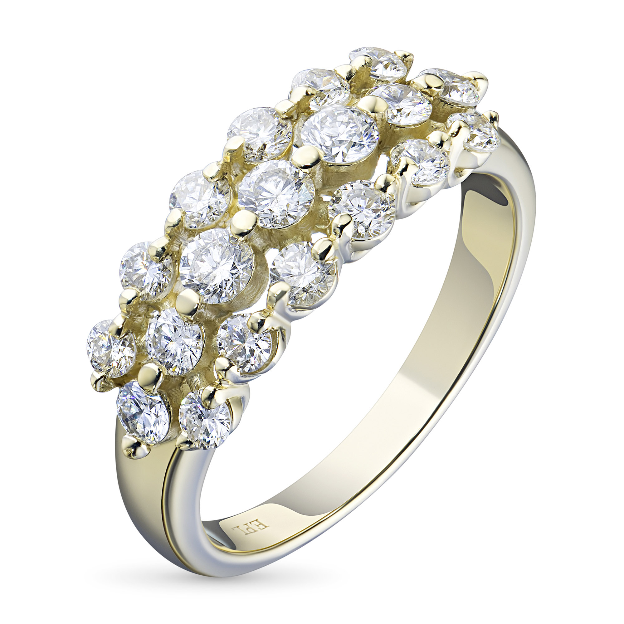 Кольцо из желтого золота с бриллиантами э0301кц08188800