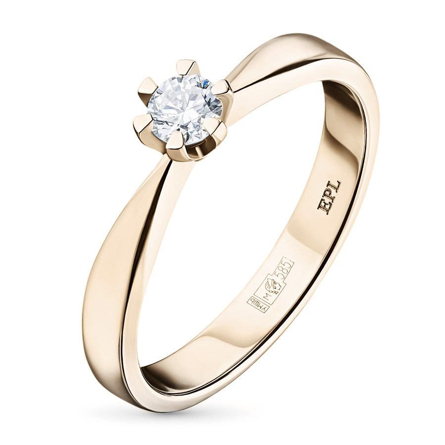 Золотая оправа (каст) кольца э02к121509-к ЭПЛ Якутские Бриллианты, размер 16.0