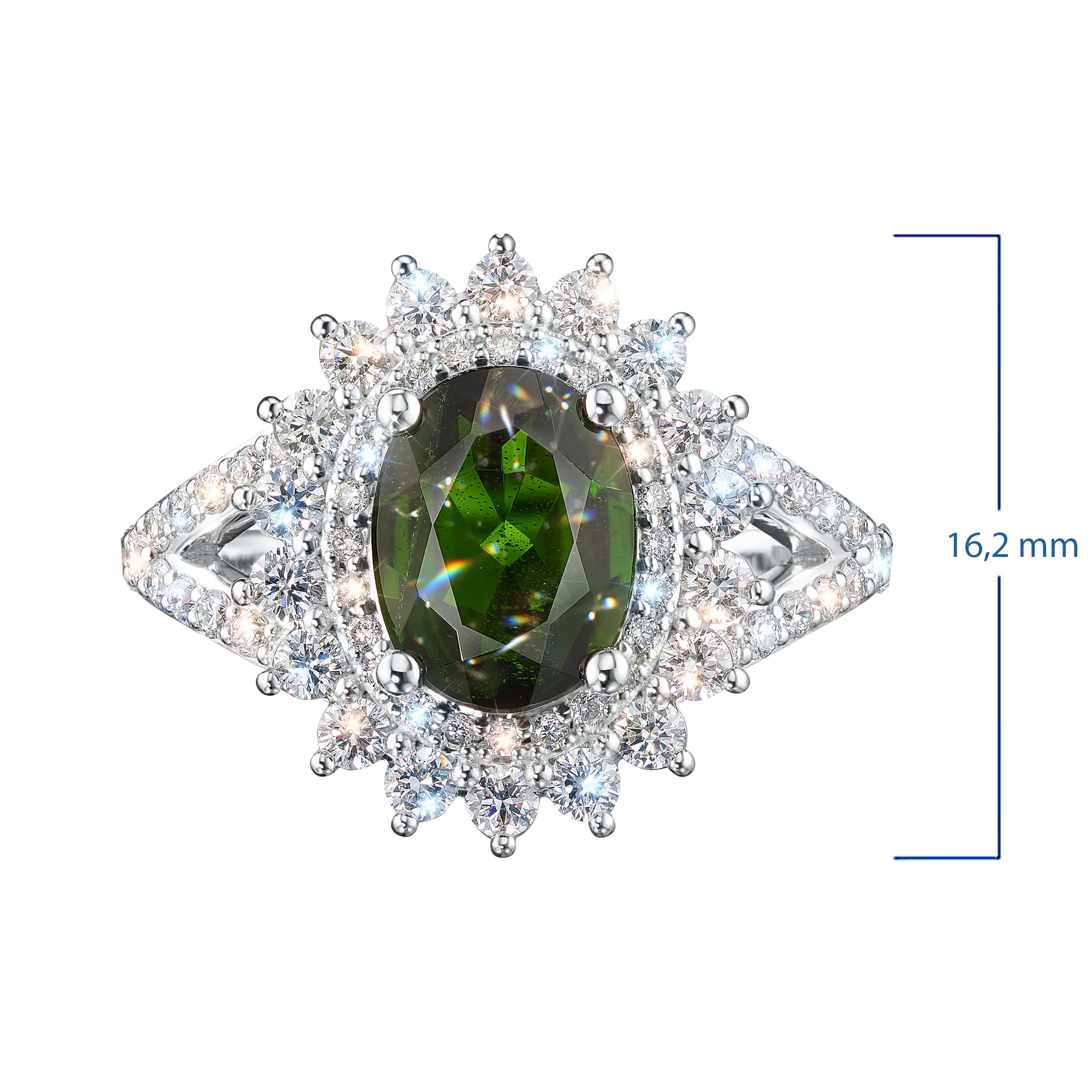 

Кольцо из белого золота с хромдиопсидом э4754кц08220453, э4754кц08220453