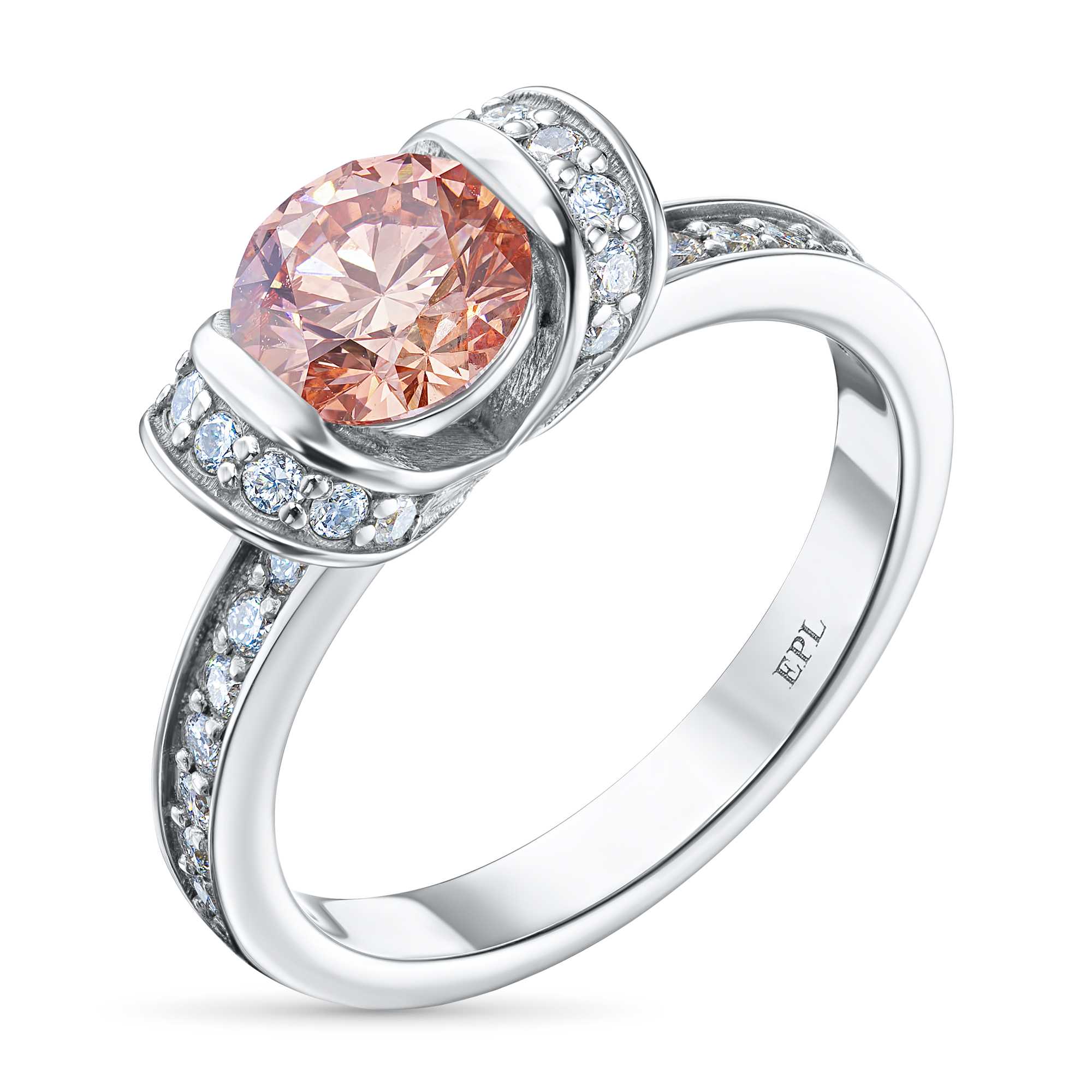 

Классическое кольцо из белого золота э0912кц11210609_pink, э0912кц11210609_pink