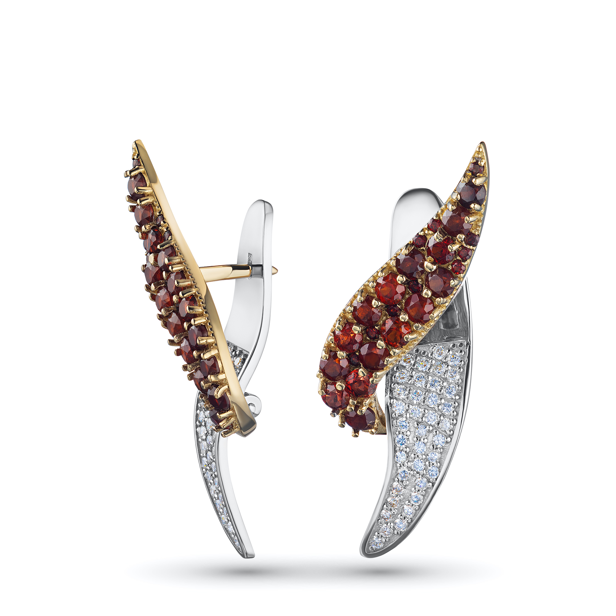 

Серьги из белого золота с и гранатом э4106сг06240361, э4106сг06240361