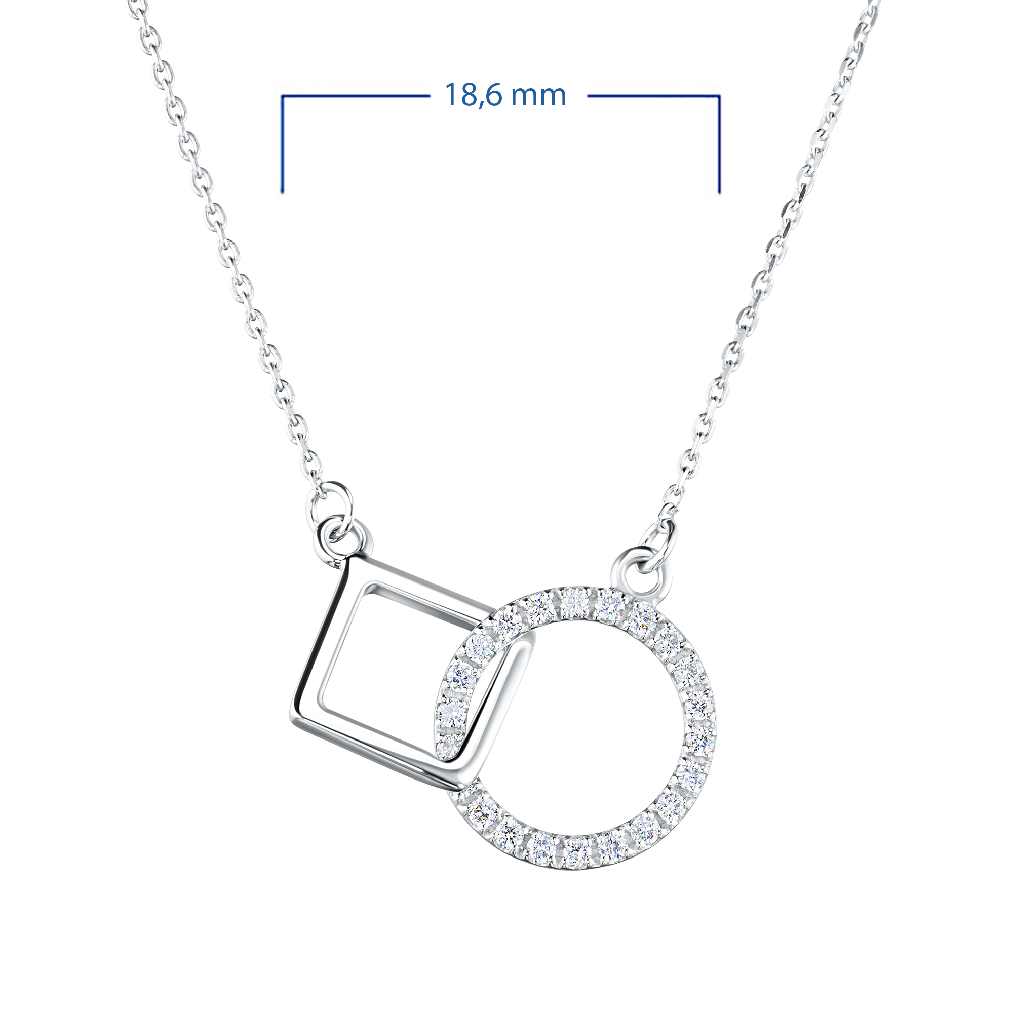 Колье из серебра с бриллиантами э0601кл02211042 ЭПЛ Даймонд, размер 40.5 7000001468345 - фото 3