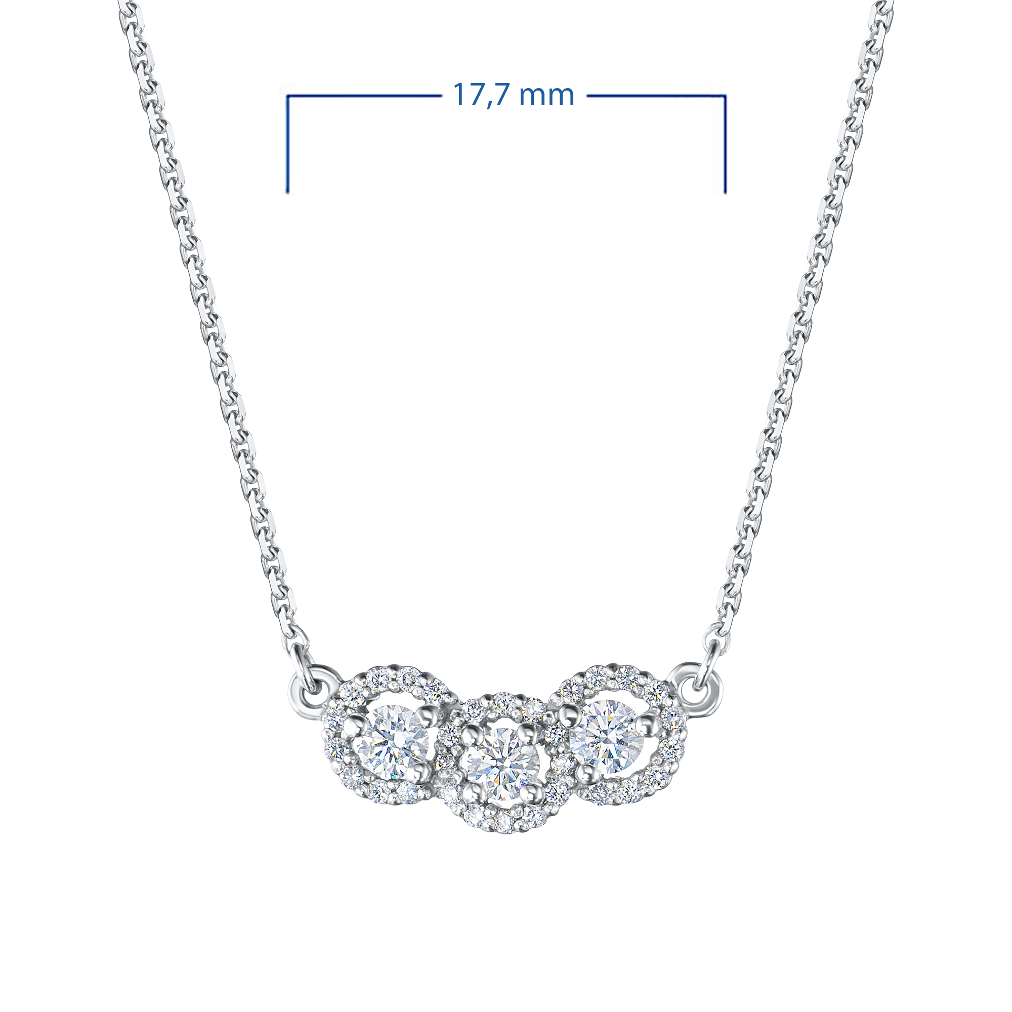 Колье из серебра э0612кл09190270_white ЭПЛ Даймонд, размер 4.0, фото 3