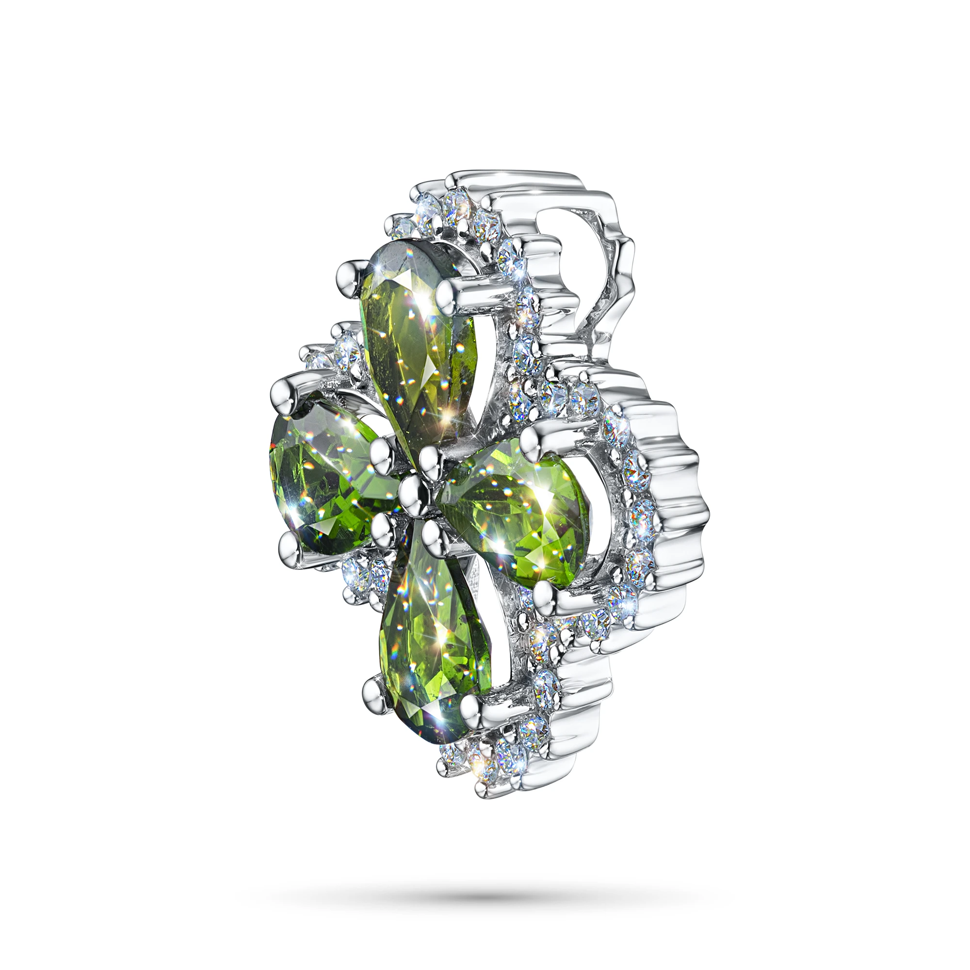 

Подвеска из белого золота с хромдиопсидами э4754пд09210412, э4754пд09210412